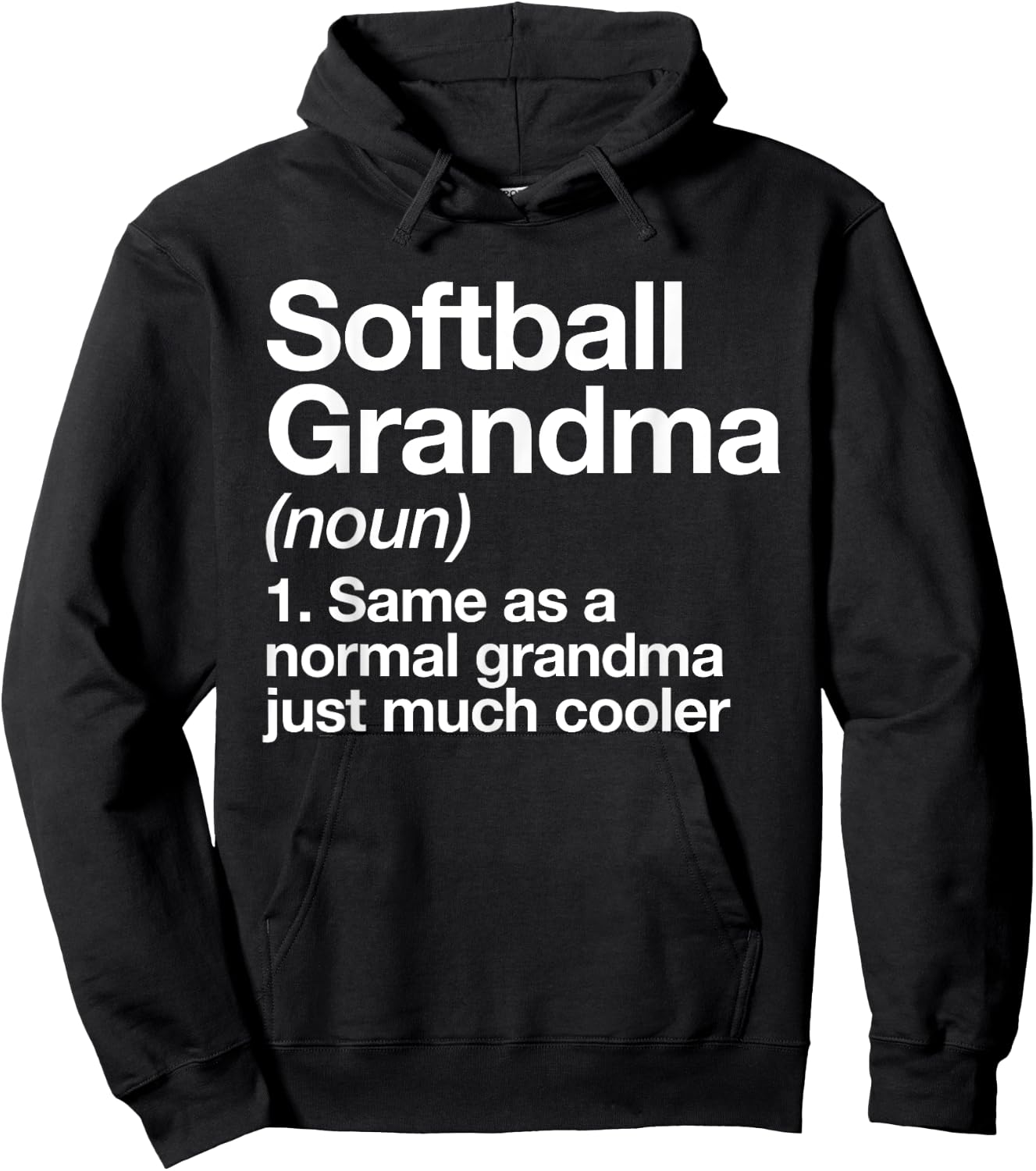 Softball Grandma Definition Funny Sports Hoodie - Hoodie | Black