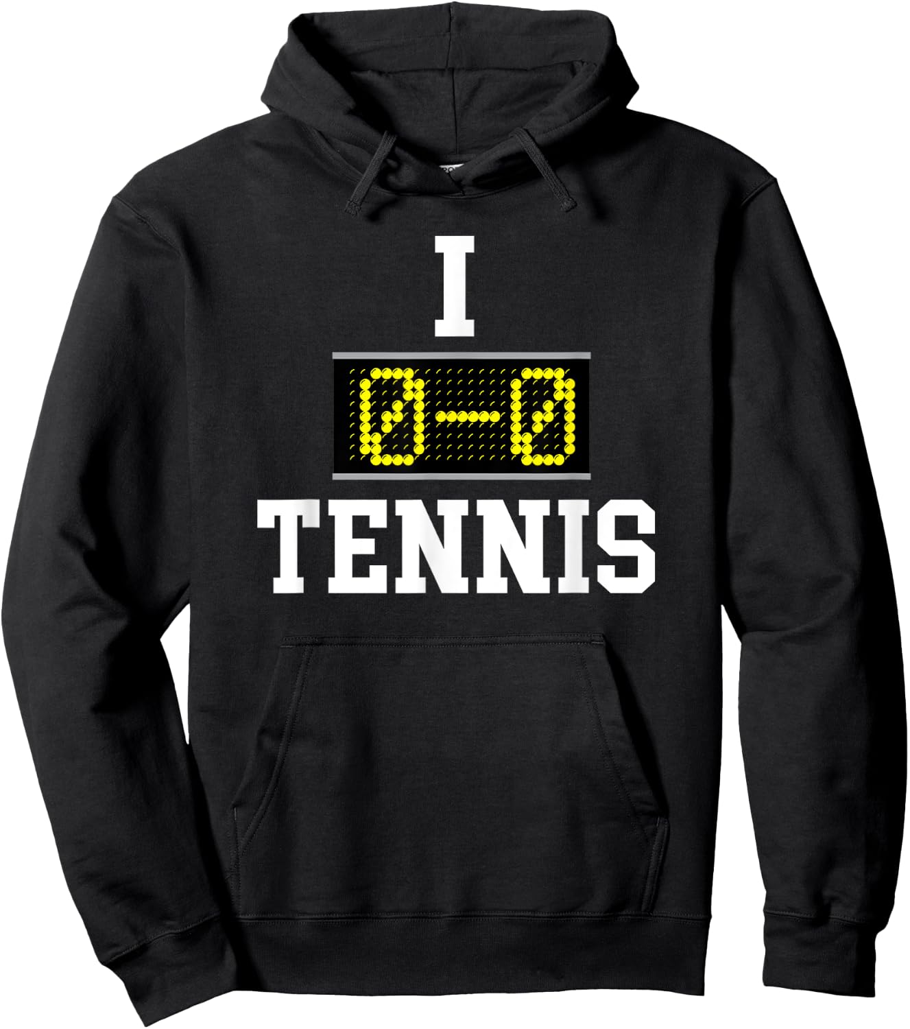 I Love Tennis - Funny I 0-0 Tennis Scoring Board Gift Hoodie - Hoodie | Black