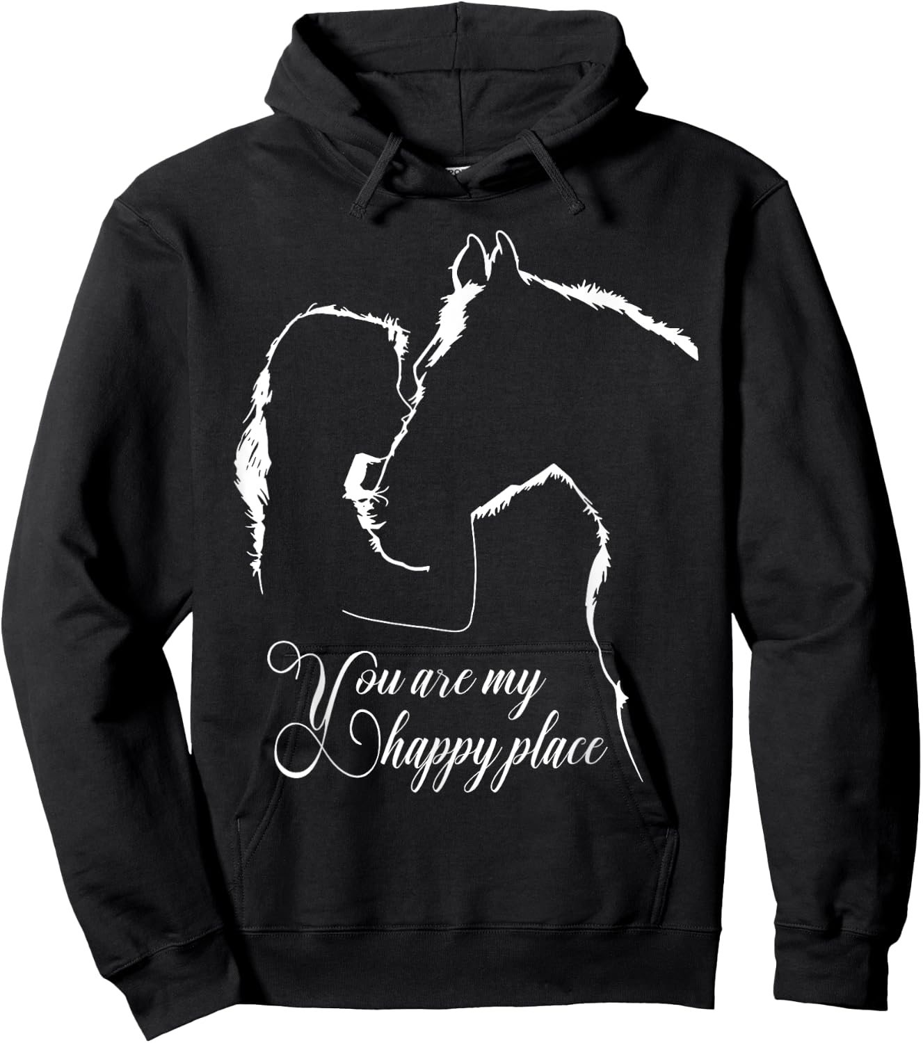 You are my happy place - Horses Lovers Hoodie - Hoodie | Black