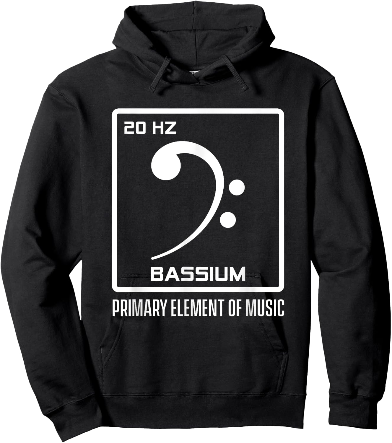 Bass Clef Bassist Guitarist Bass Guitar Player Musician Rock Hoodie - Hoodie | Black
