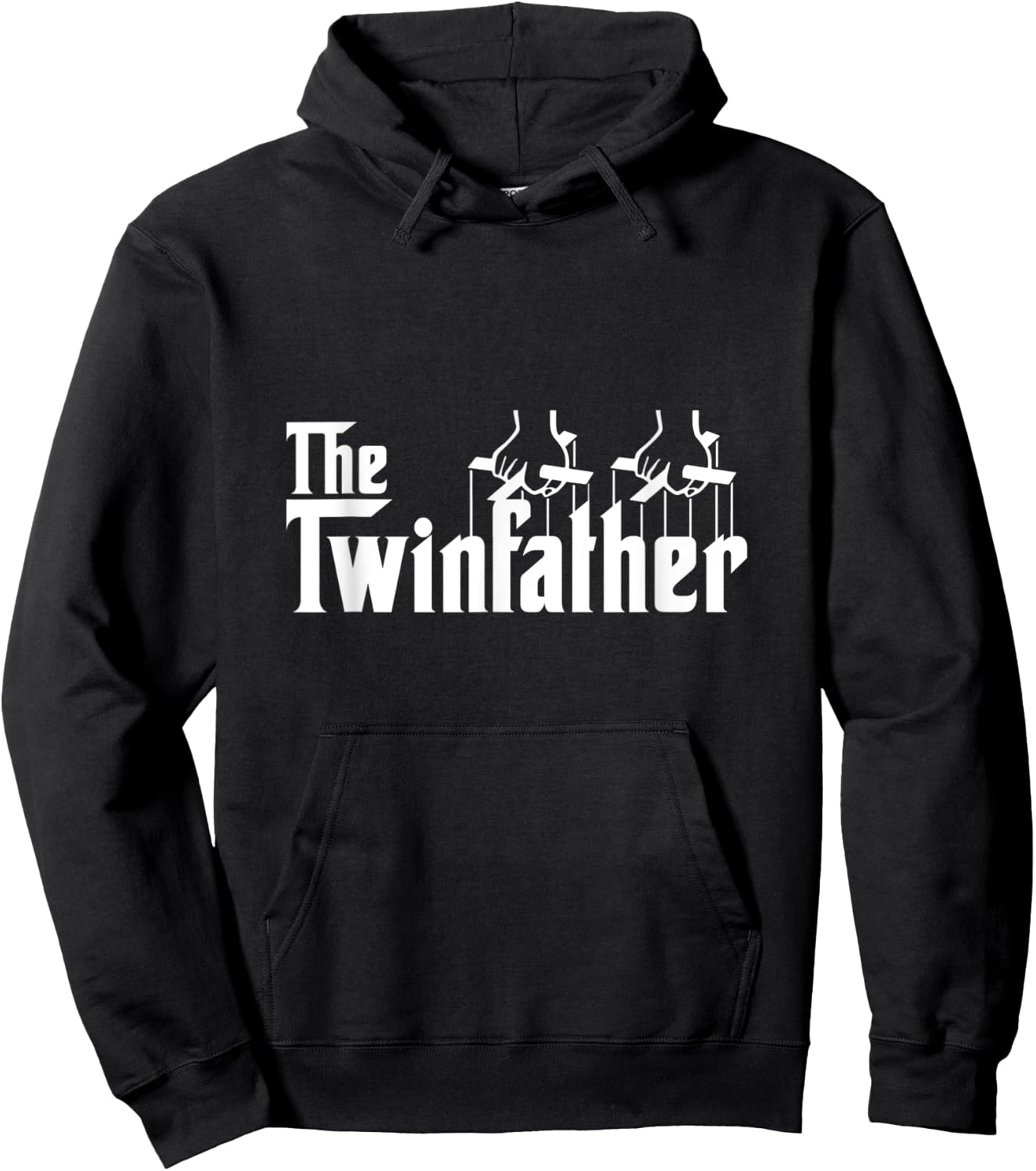 The Twinfather Funny Father Of Twins Dad Hoodie - Hoodie | Black