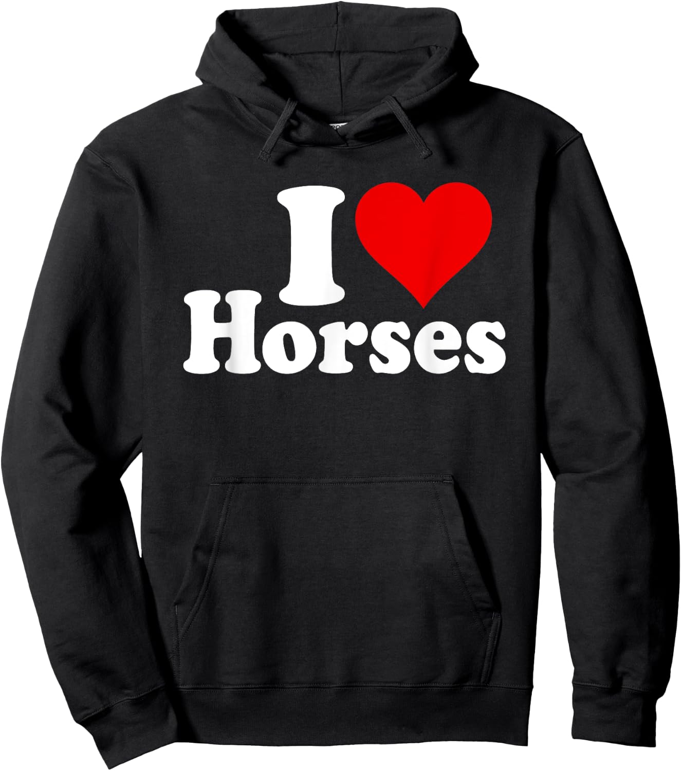 I Love Horses Hoodie - Hoodie | Black