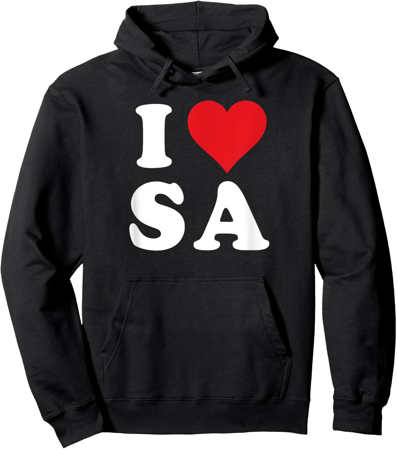 I Love SA Initials I Heart S.A. First Last Name S A Hoodie - Hoodie | Black