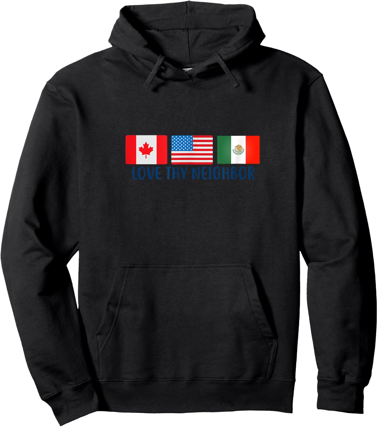 Love Thy Neighbor, North American Edition Hoodie - Hoodie | Black