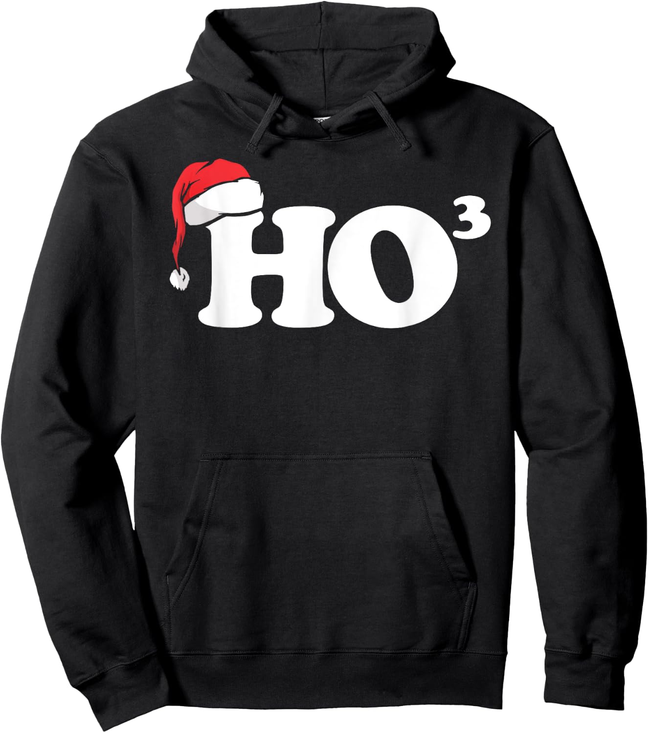 Ho cubbed funny Ho to the power three ho ho ho Christmas Hoodie - Hoodie | Black