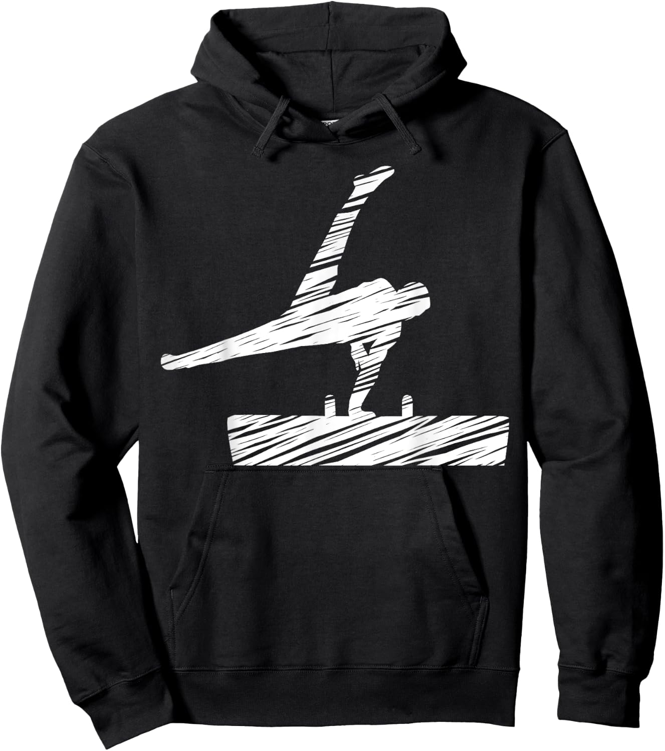 Motif gymnastics gymnast gymnastics fan vintage Hoodie - Hoodie | Black