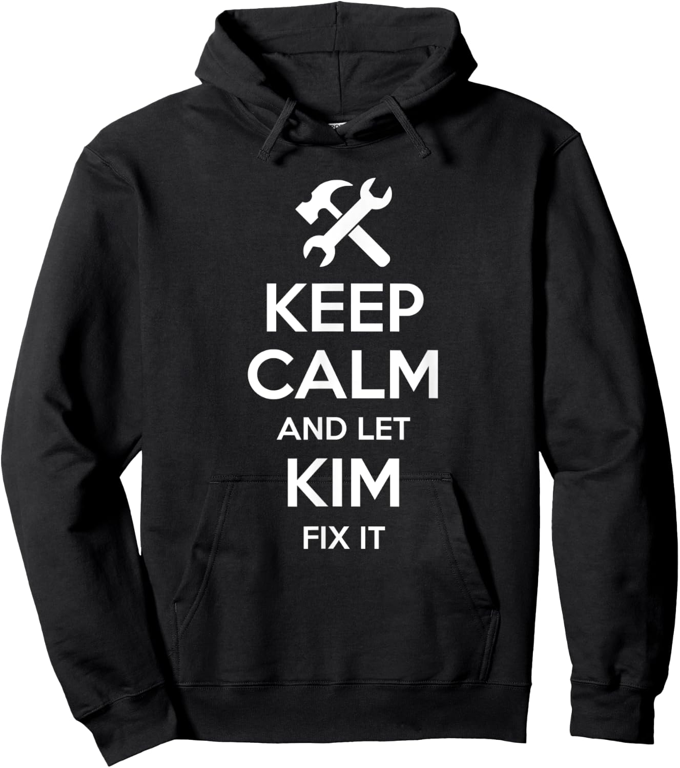 KIM Fix Quote Funny Birthday Personalized Name Gift Hoodie - Hoodie | Black