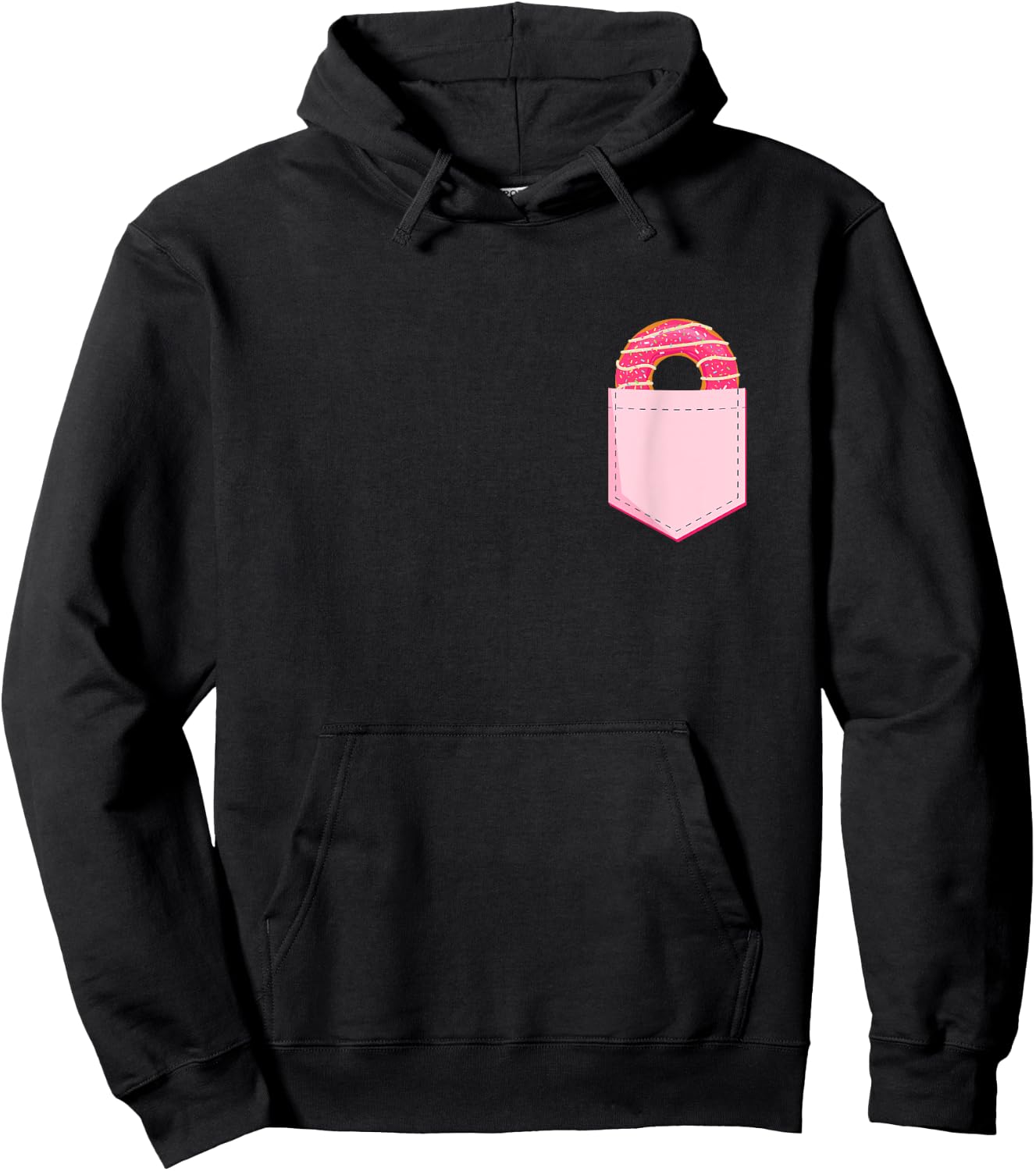 Pocket Donut - Funny Pocket Size Doughnut Donut Lover Hoodie - Hoodie | Black