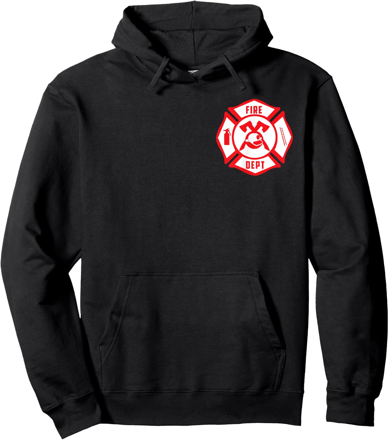 Firefighters Shirt Emblem Courage Rescue Maltese Cross Gift Hoodie - Hoodie | Black