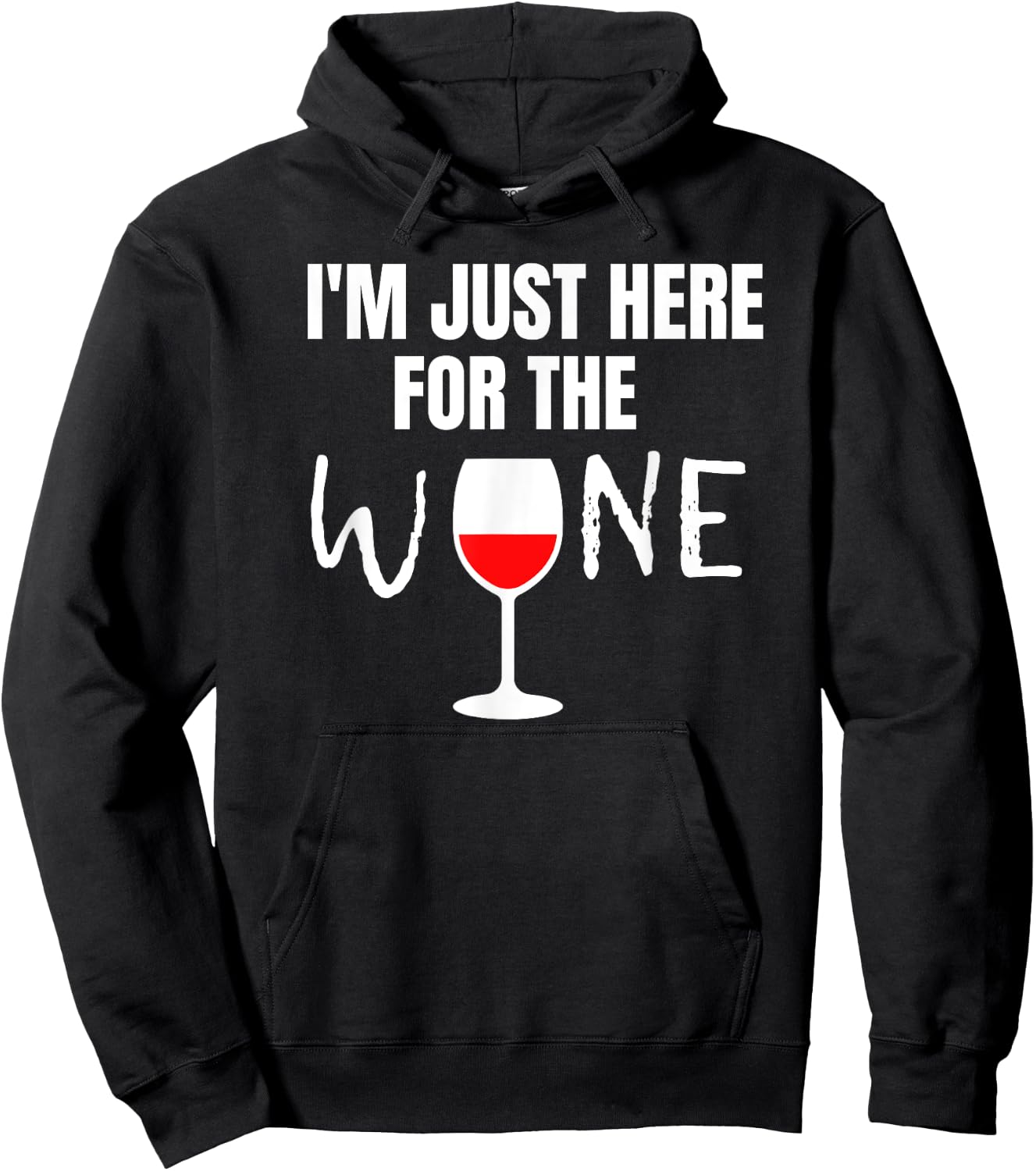 I'm Just Here For The Wine Football Party Gift Hoodie - Hoodie | Black