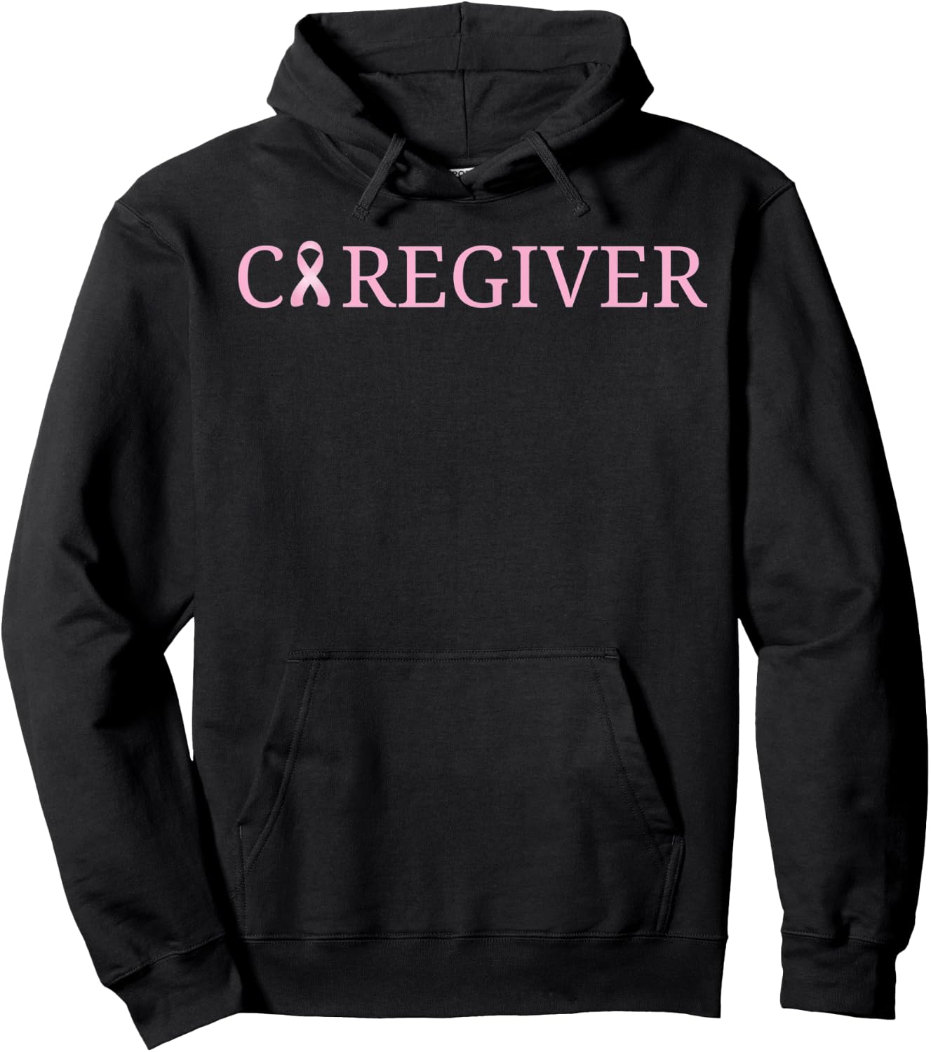 Caregiver Breast Cancer Awareness Gift Hoodie - Hoodie | Black