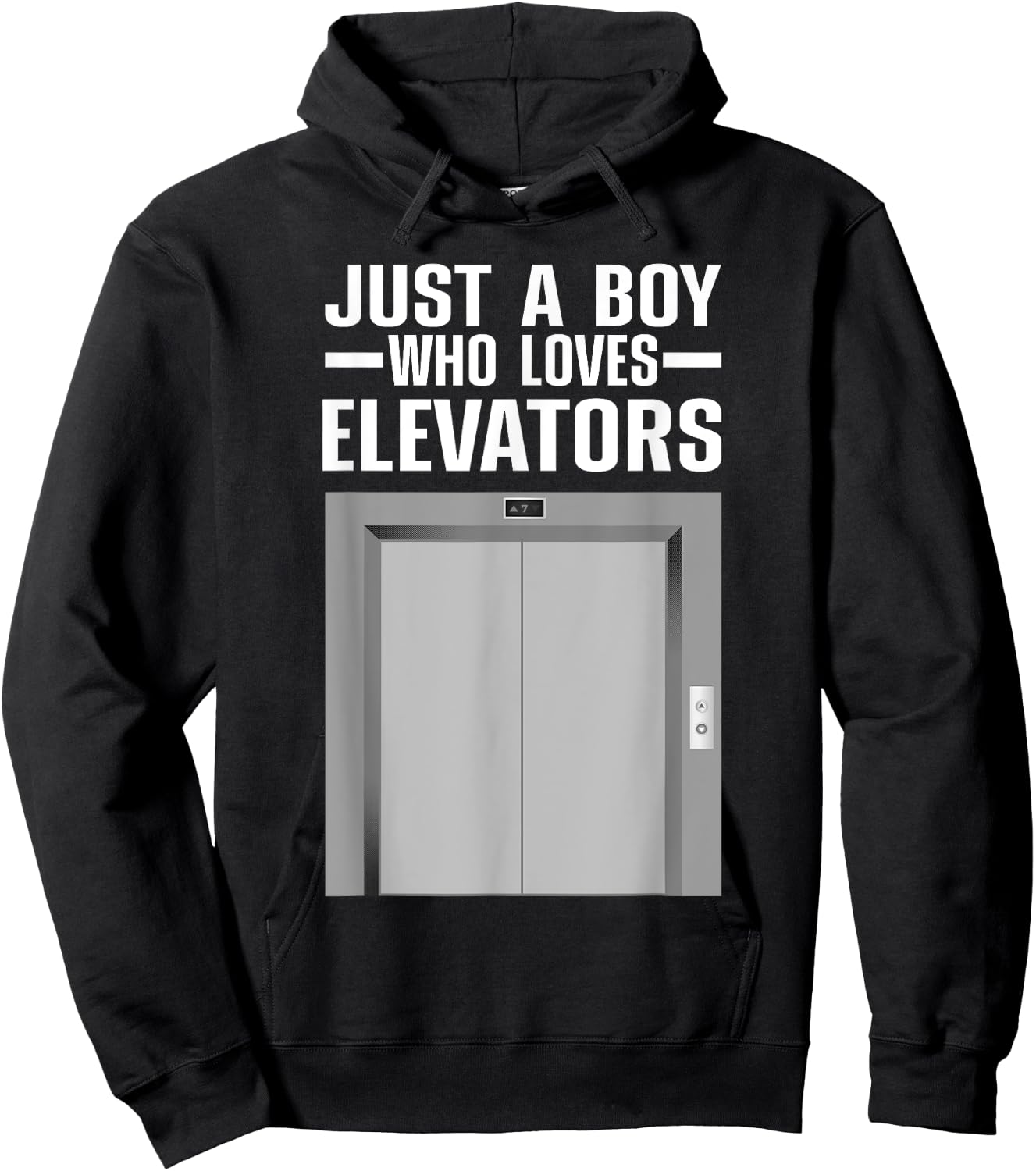 Cool Elevator Art Men Boys Kids Elevator Mechanic Inspector Hoodie - Hoodie | Black