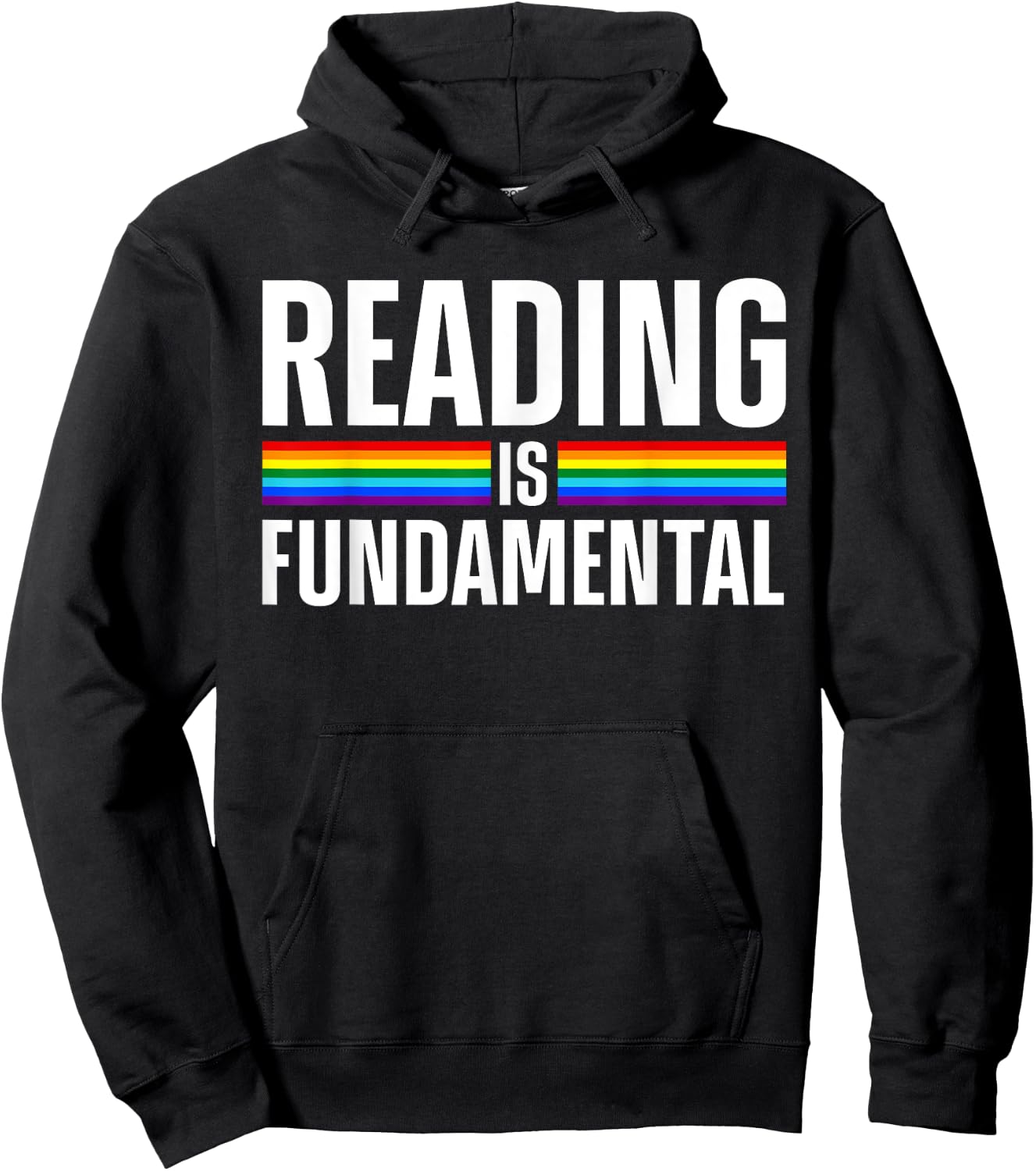 Cool Reading Art Women Library Bookworm Rainbow Book Hoodie - Hoodie | Black