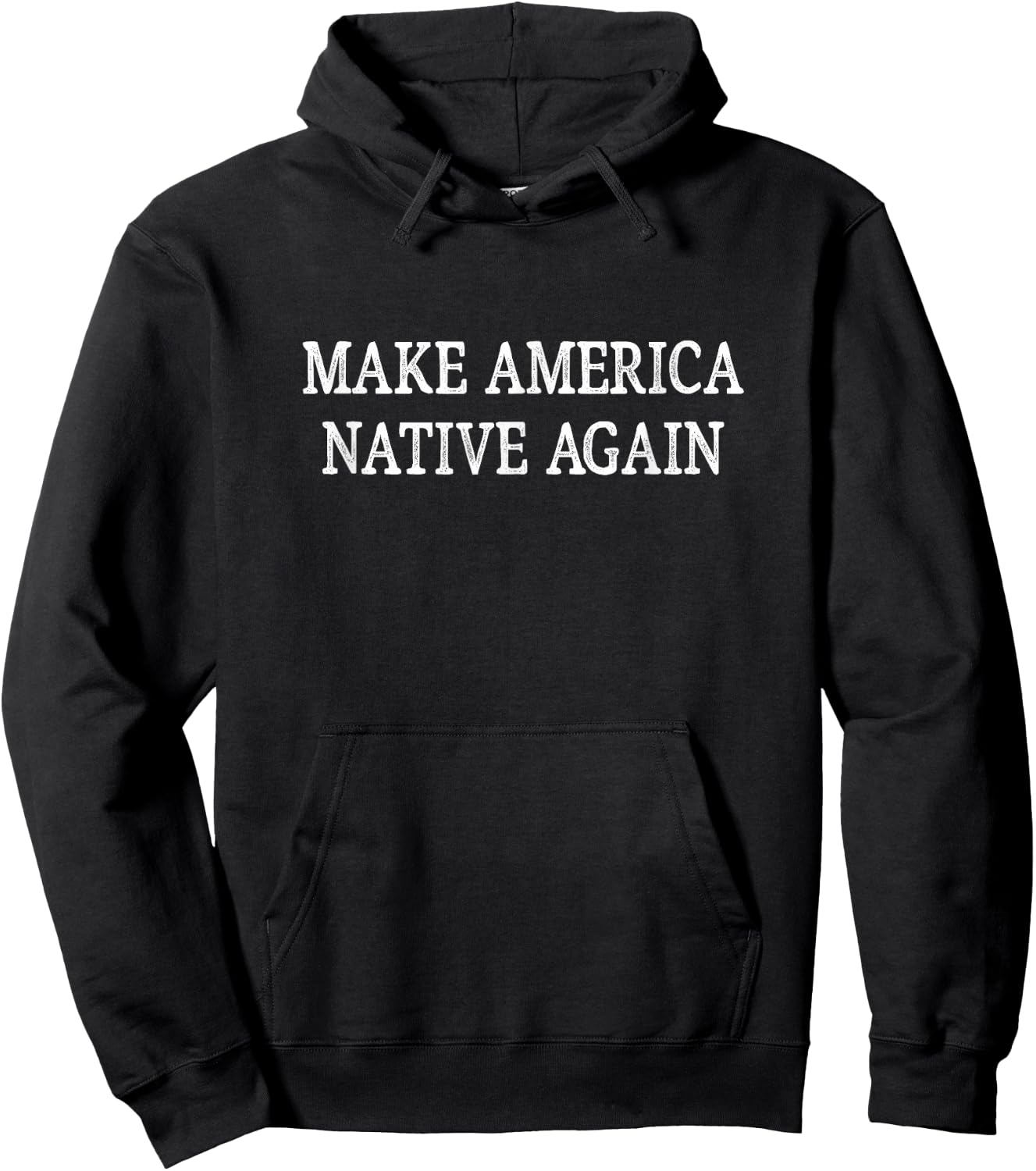 Make America Native Again - Vintage Style Hoodie - Hoodie | Black