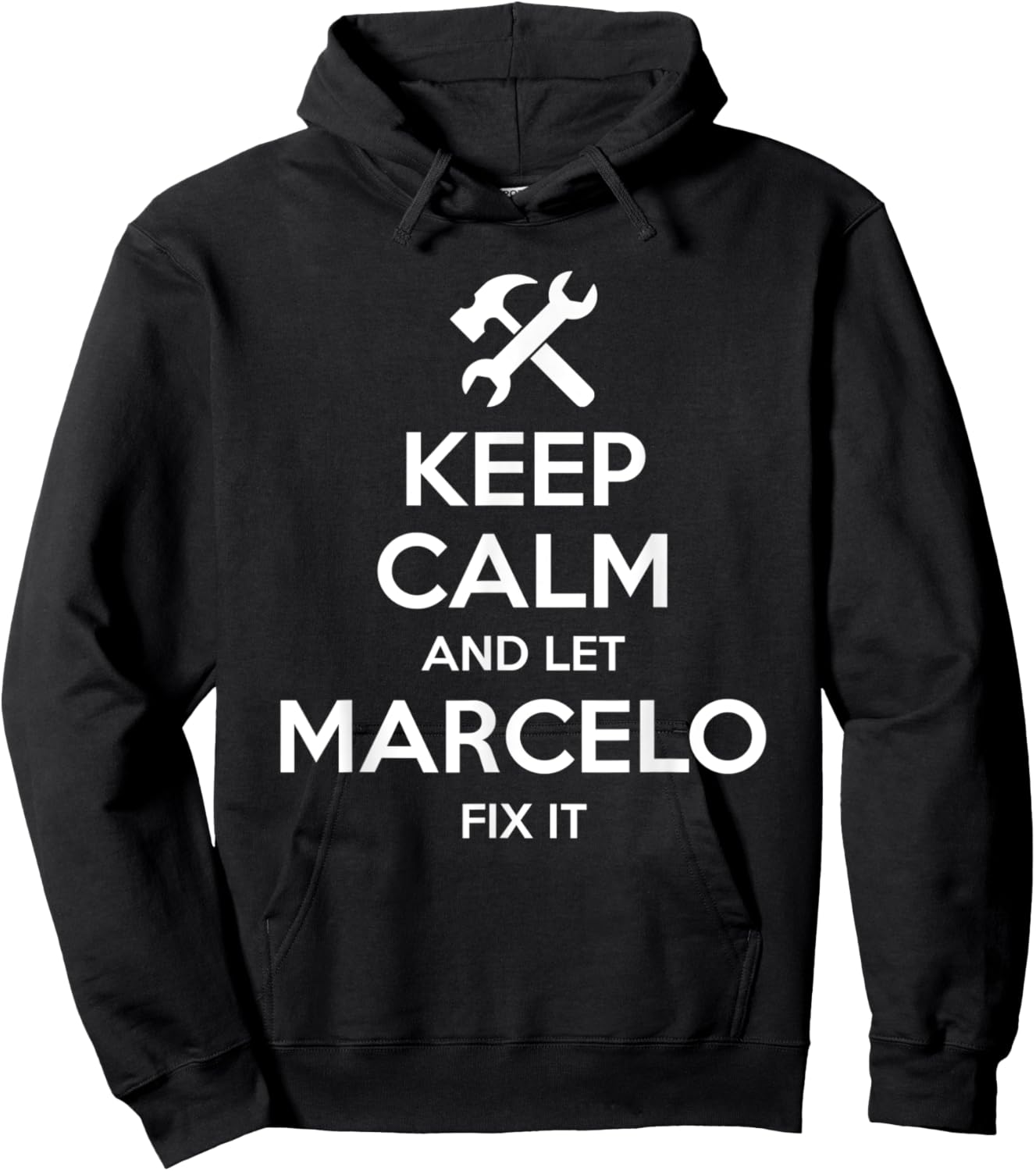 MARCELO Fix Quote Funny Birthday Personalized Name Gift Hoodie - Hoodie | Black