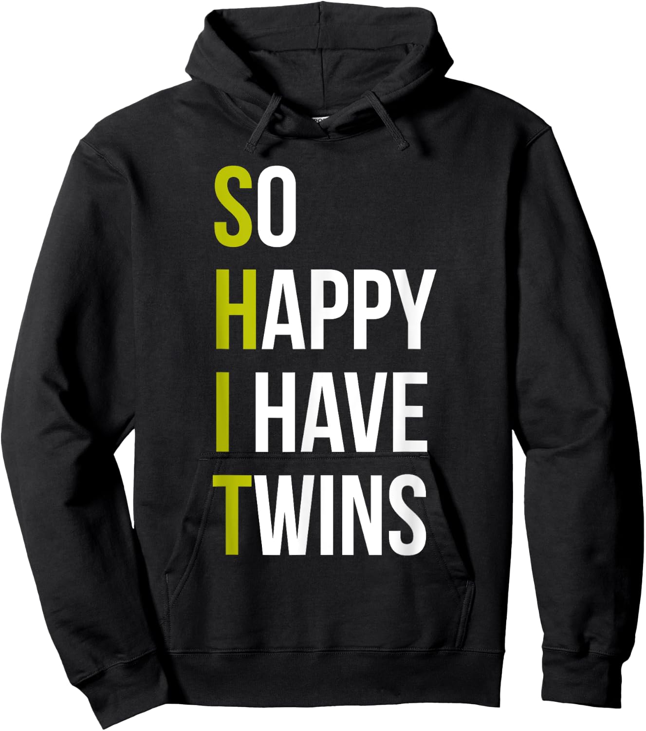 So Happy I Have Twins With Code Pregnancy Fathers day Hoodie - Hoodie | Black