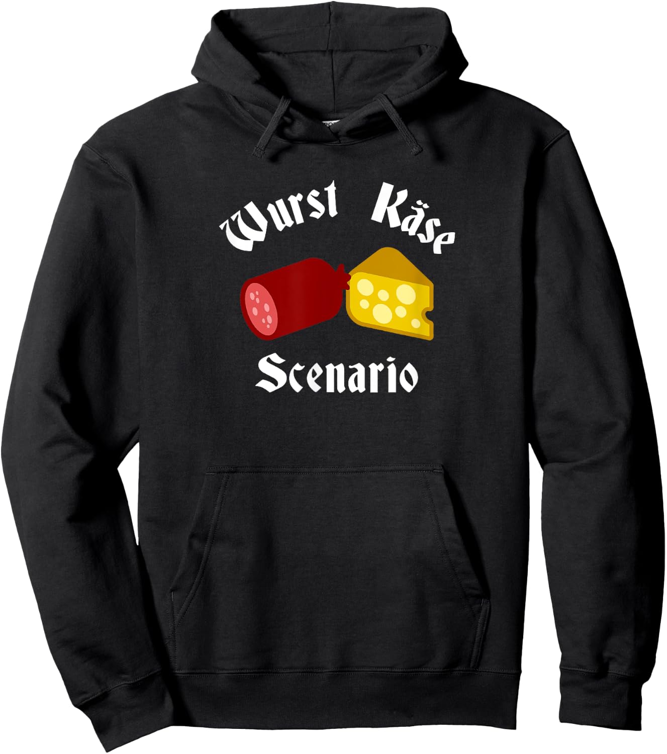Wurst Käse scenario funny pun Oktoberfest german Hoodie - Hoodie | Black