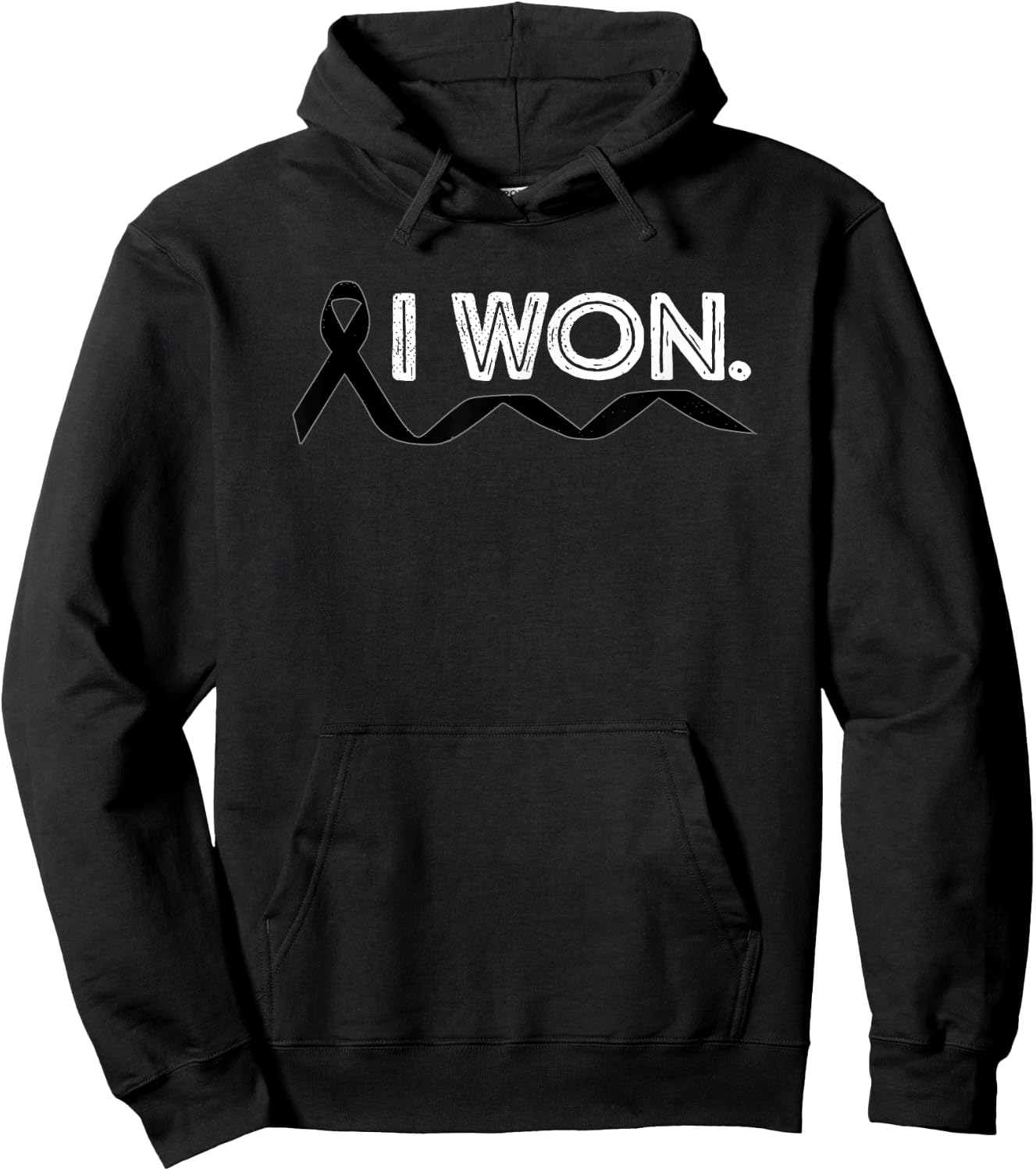 Melanoma Cancer I Won Skin Cancer Ribbon Awareness Warrior Hoodie - Hoodie | Black