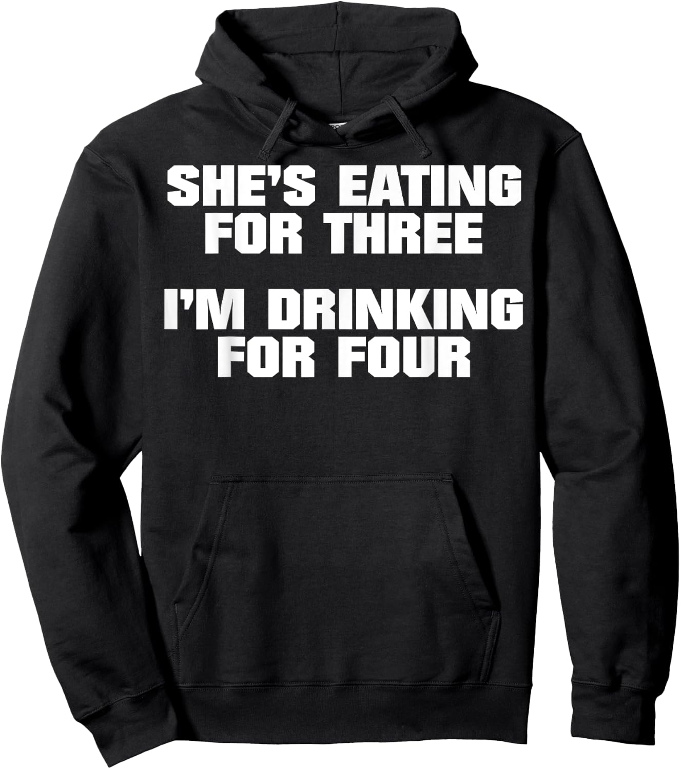 Funny Pregnancy Gift Twin Dads, Drinking for 4 Hoodie - Hoodie | Black