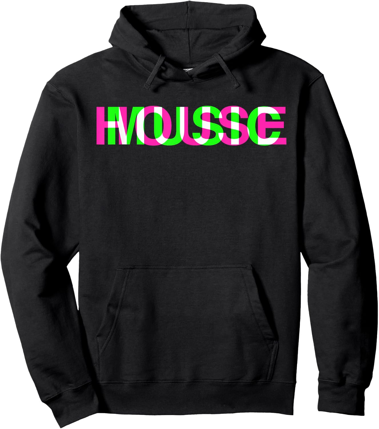 House Music Glitch Optical Illusion - EDM Rave DJ Hoodie - Hoodie | Black