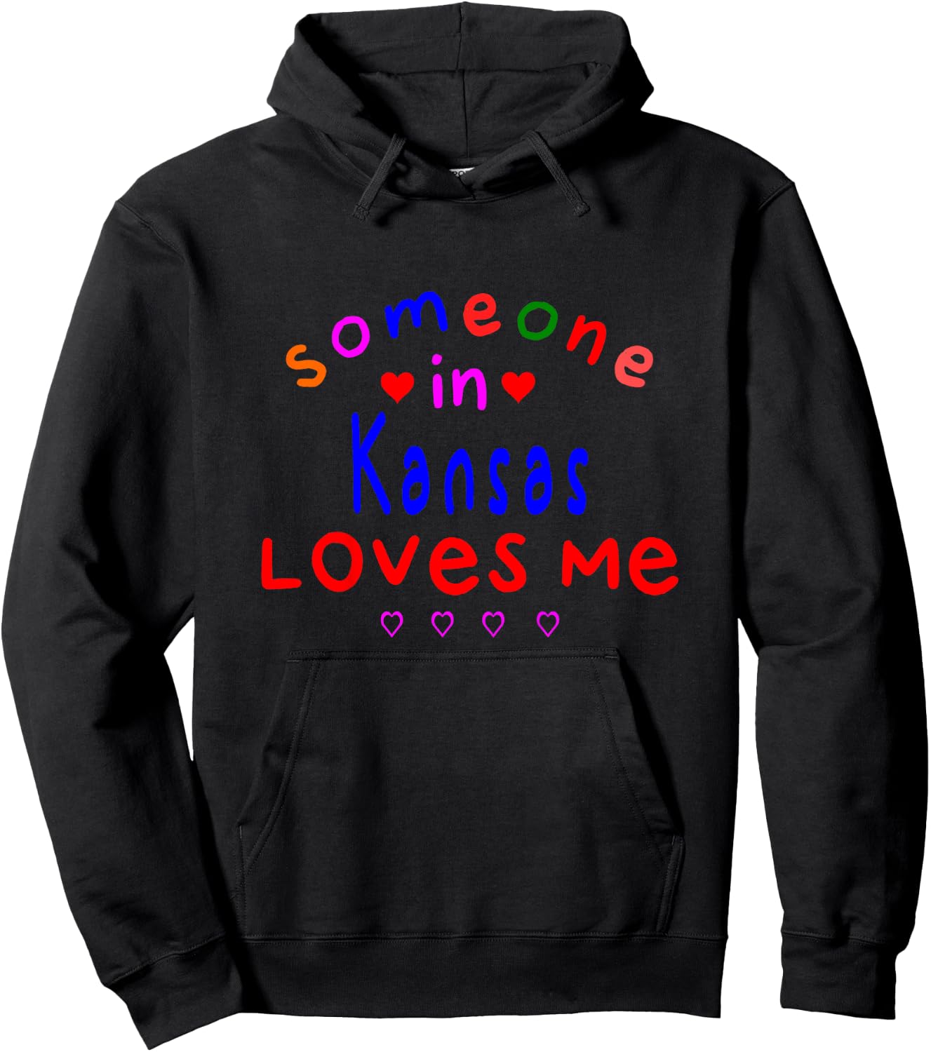 Someone in Kansas Loves Me Kids Boys Girls Hoodie - Hoodie | Black