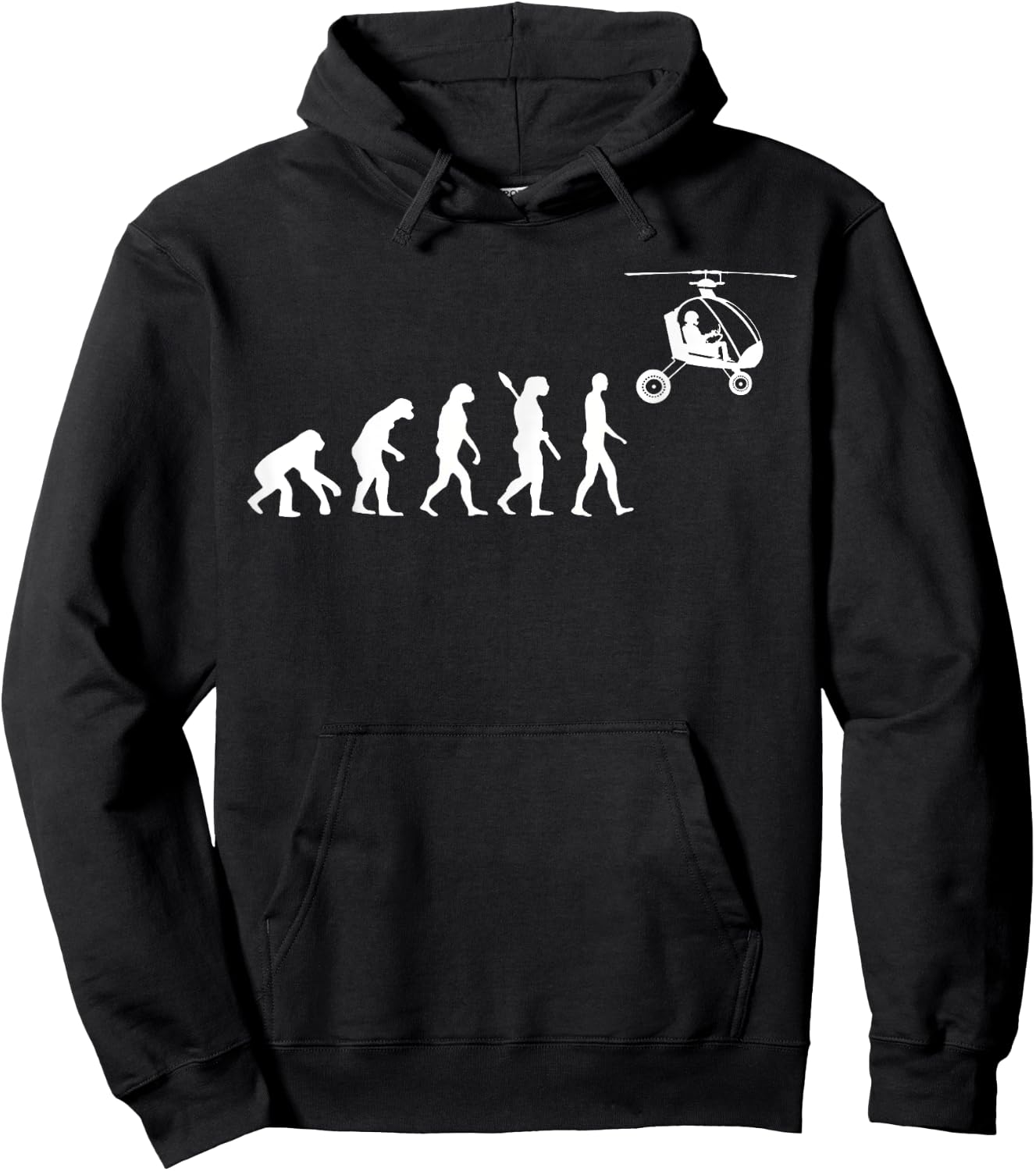 Gyrocopter Aviation Evolution Gyrocopter Pilot Autogyro Hoodie - Hoodie | Black