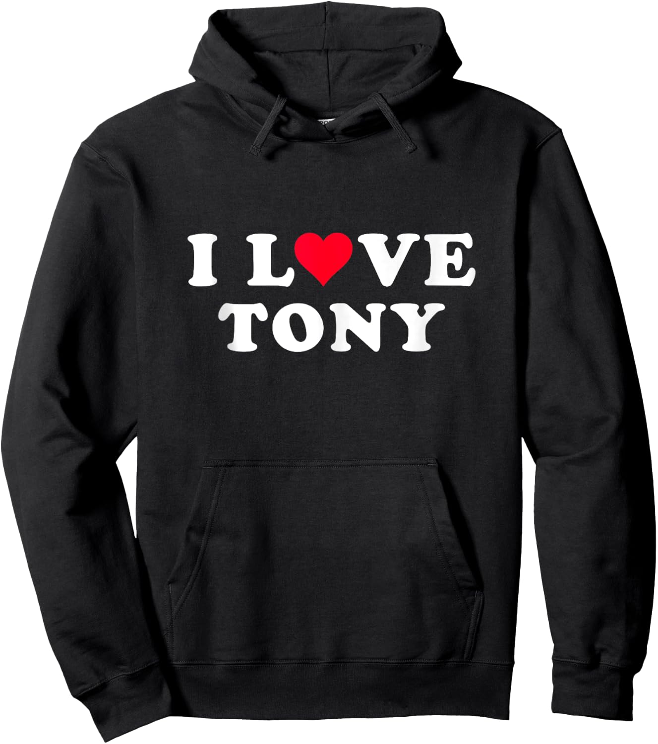 I Love Tony Matching Girlfriend & Boyfriend Tony Name Hoodie - Hoodie | Black