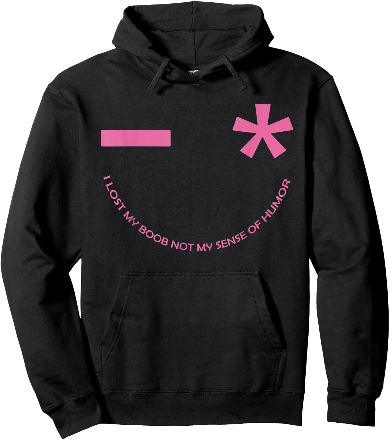 I lost my boob not my sense of humor breast cancer awareness Hoodie - Hoodie | Black