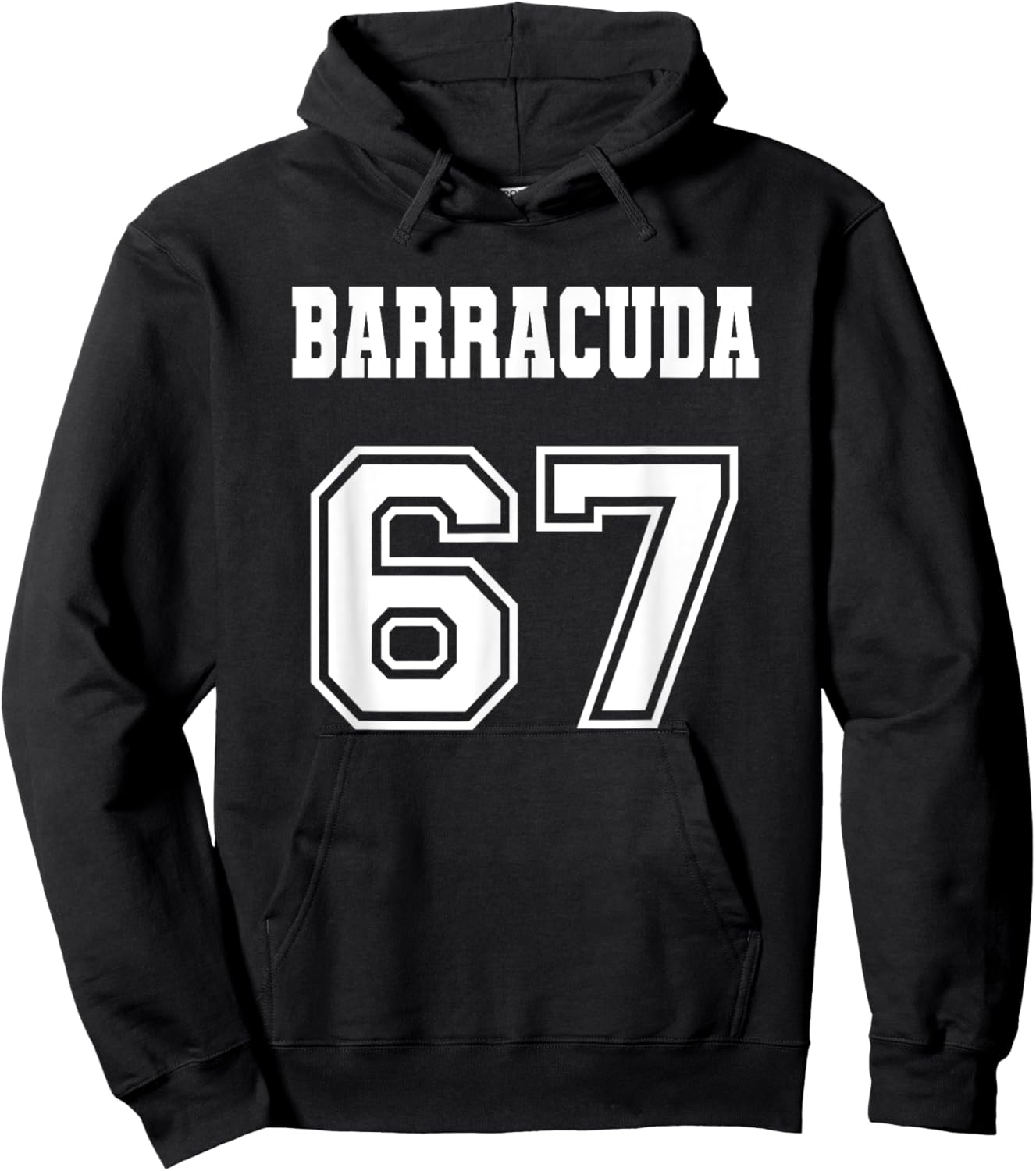 Jersey Style Barracuda 67 1967 Old School Muscle Car Fishing Hoodie - Hoodie | Black