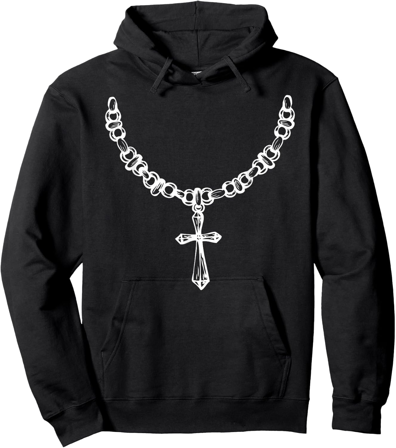 Mexican Rosary Beads Shirt Crucifix Chicano Cholo Lowrider Hoodie - Hoodie | Black