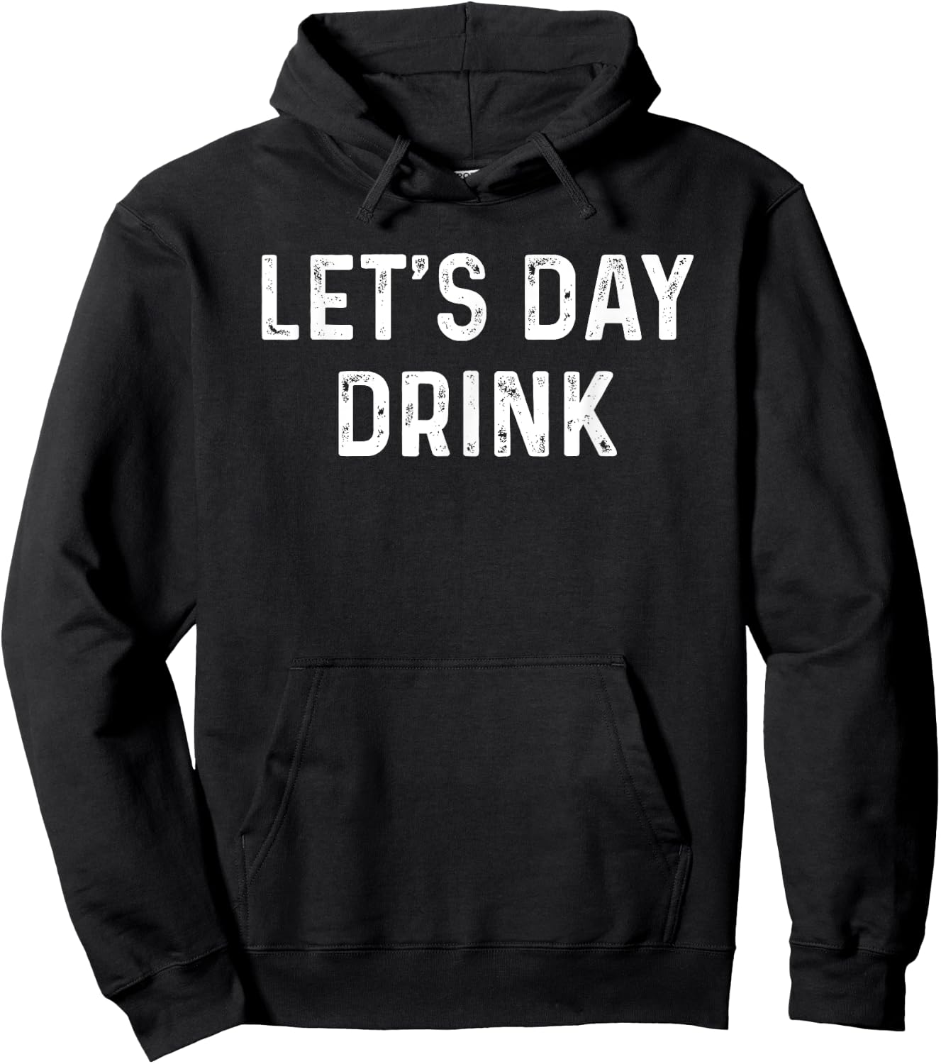 Let's Day Drink Distressed Hoodie - Hoodie | Black