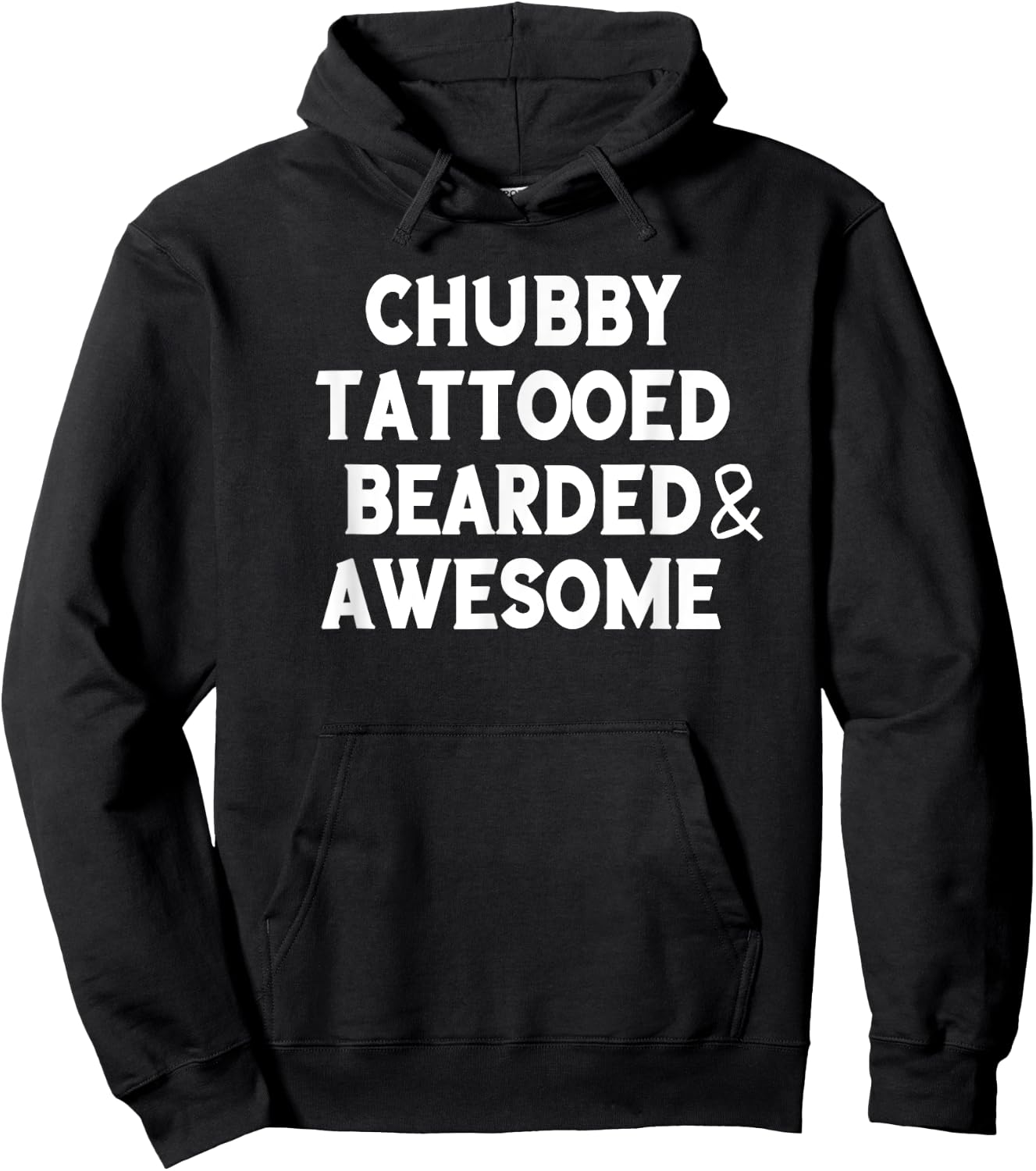 Chubby Tattooed Bearded & Awesome Father's Day gift Hoodie - Hoodie | Black