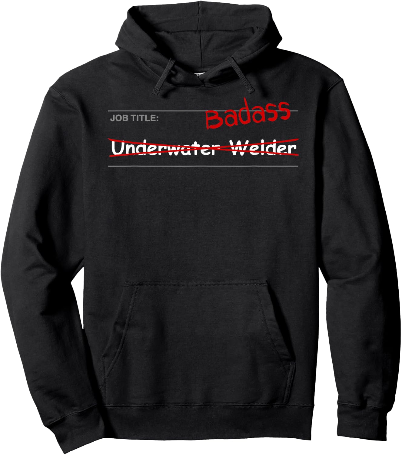 Underwater Welder Shirt Funny Gift - Job Title: Badass Hoodie - Hoodie | Black