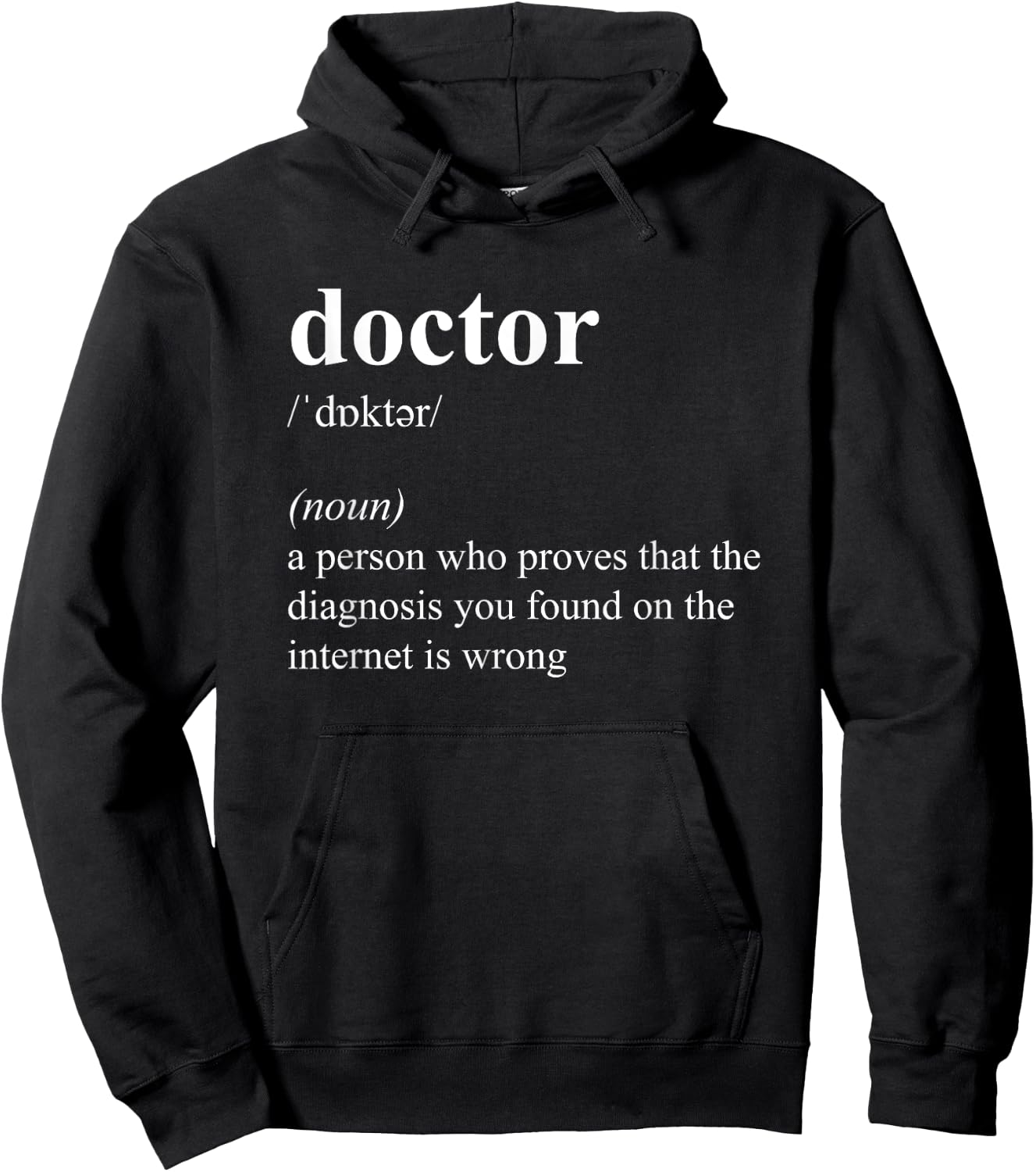 Funny Cool Doctor Definition Hoodie - Hoodie | Black