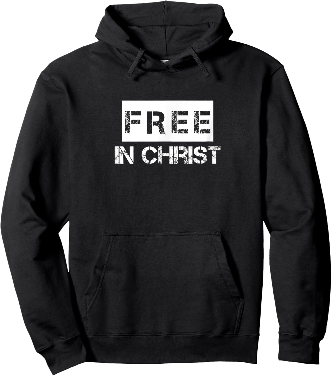 Free in Christ Christian Design ,Women,Youth Hoodie - Hoodie | Black