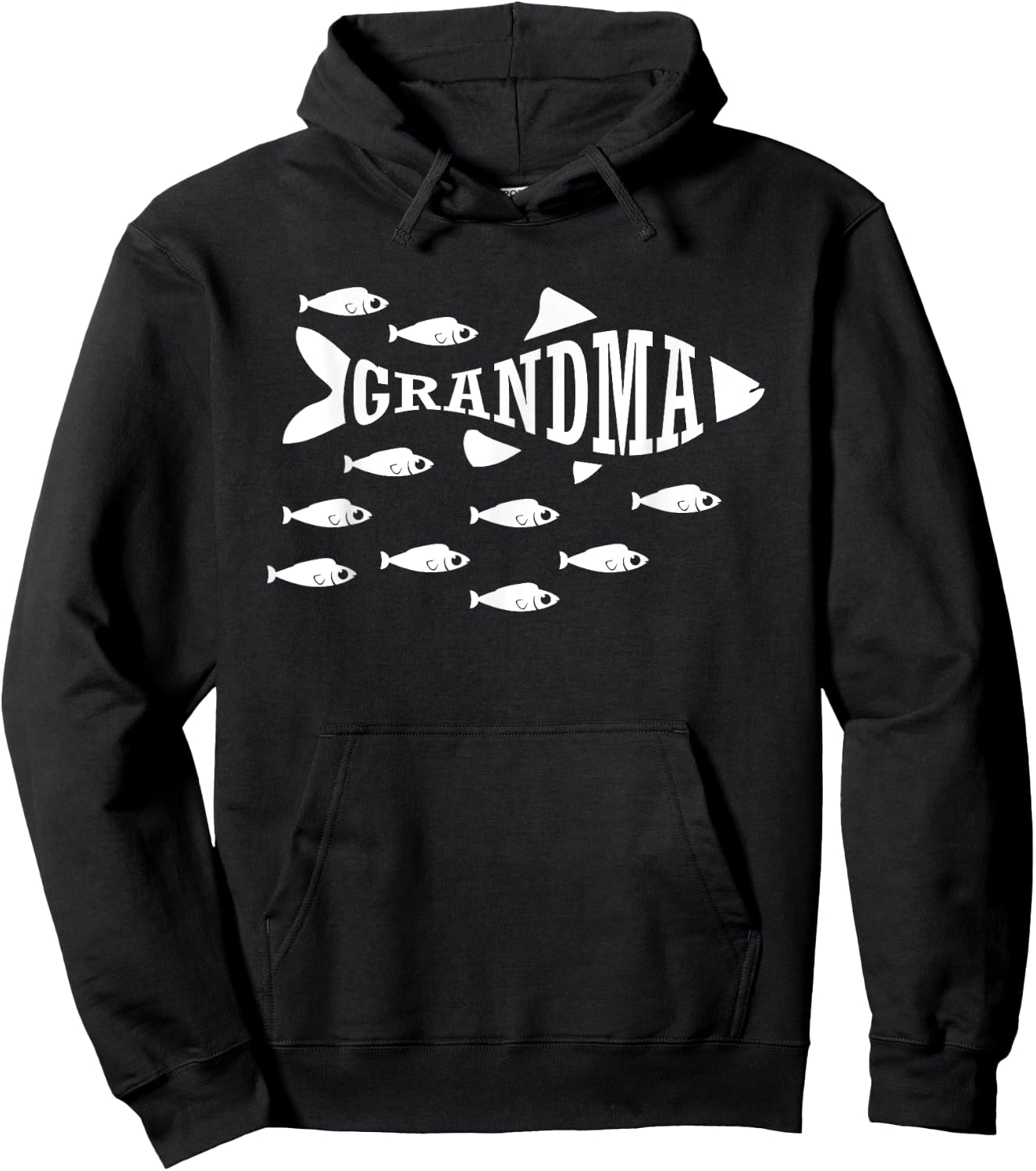 Fishing Grandma Shirt Funny Cute Mother's Day 10 Fish Gift Hoodie - Hoodie | Black