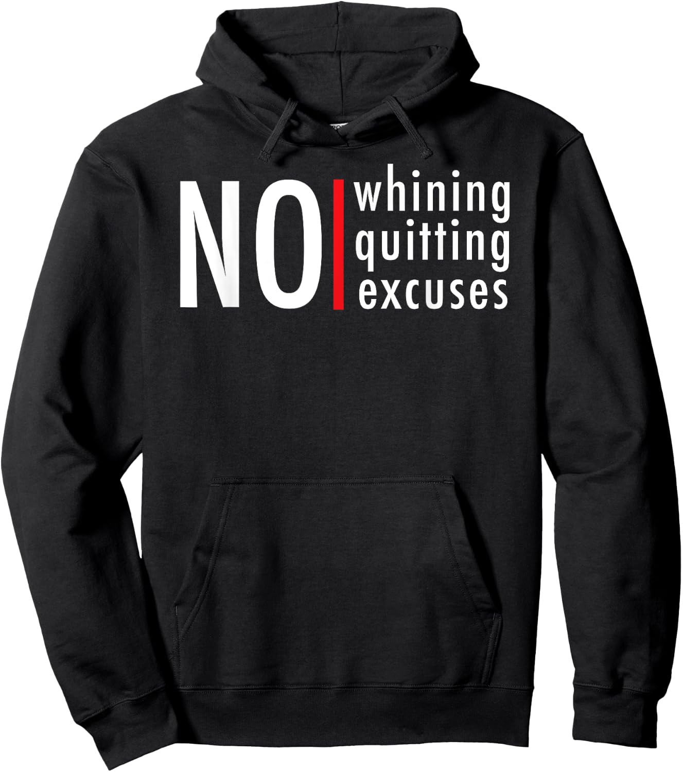 Hustle Gym No Whining Quitting Excuses Motivation Men Women Hoodie - Hoodie | Black