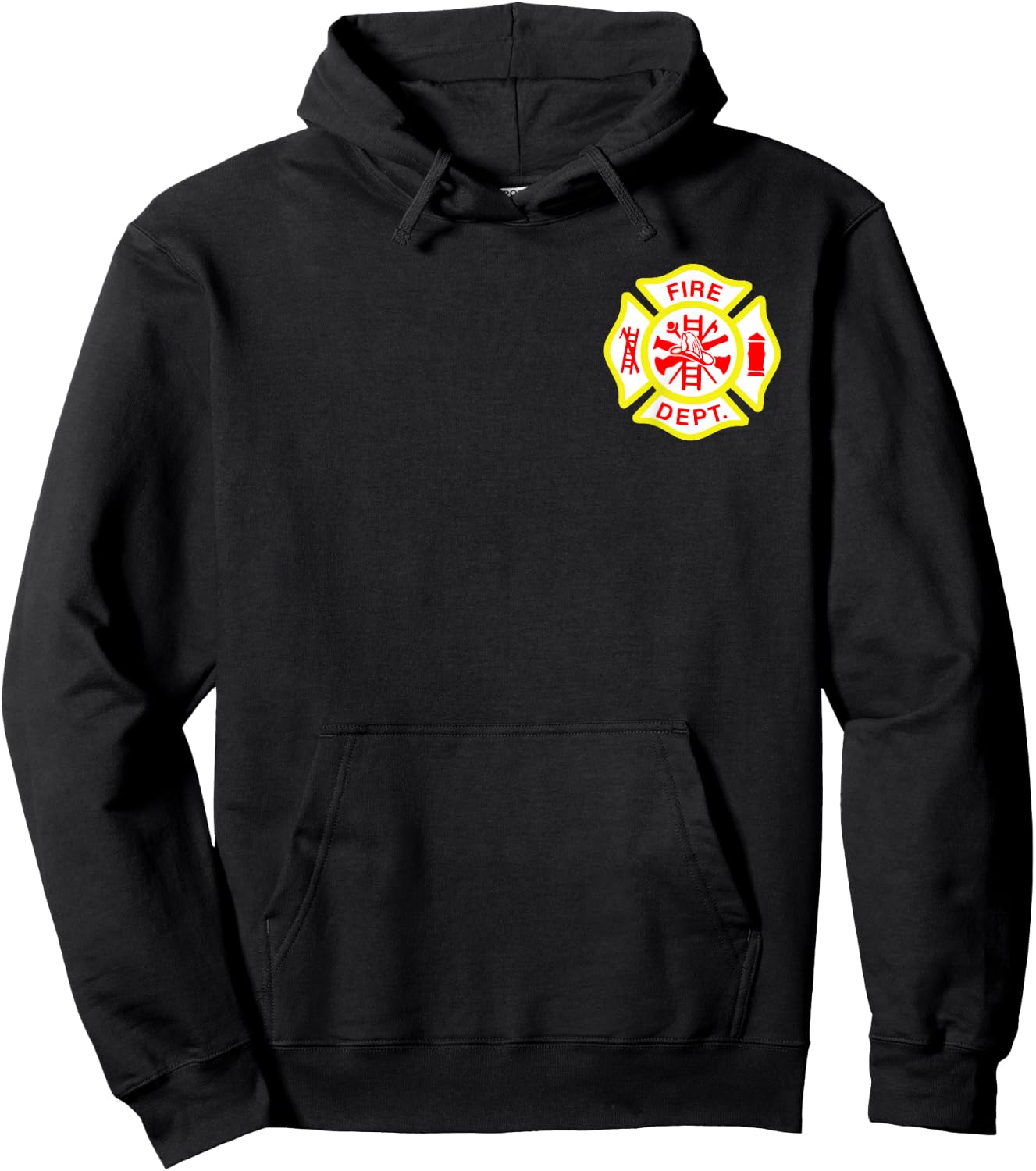 Fire Department Logo Uniform Fireman Symbol Firefighter Gear Hoodie - Hoodie | Black