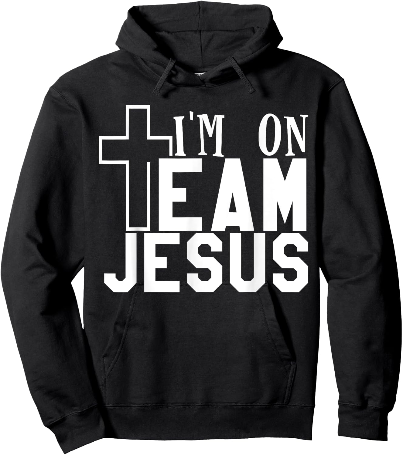 I'm On Team Jesus Christian Party , Men's 3X-Large, Black, Short Sleeve, , Classic Fit, 100% Cotton Hoodie - Hoodie | Black