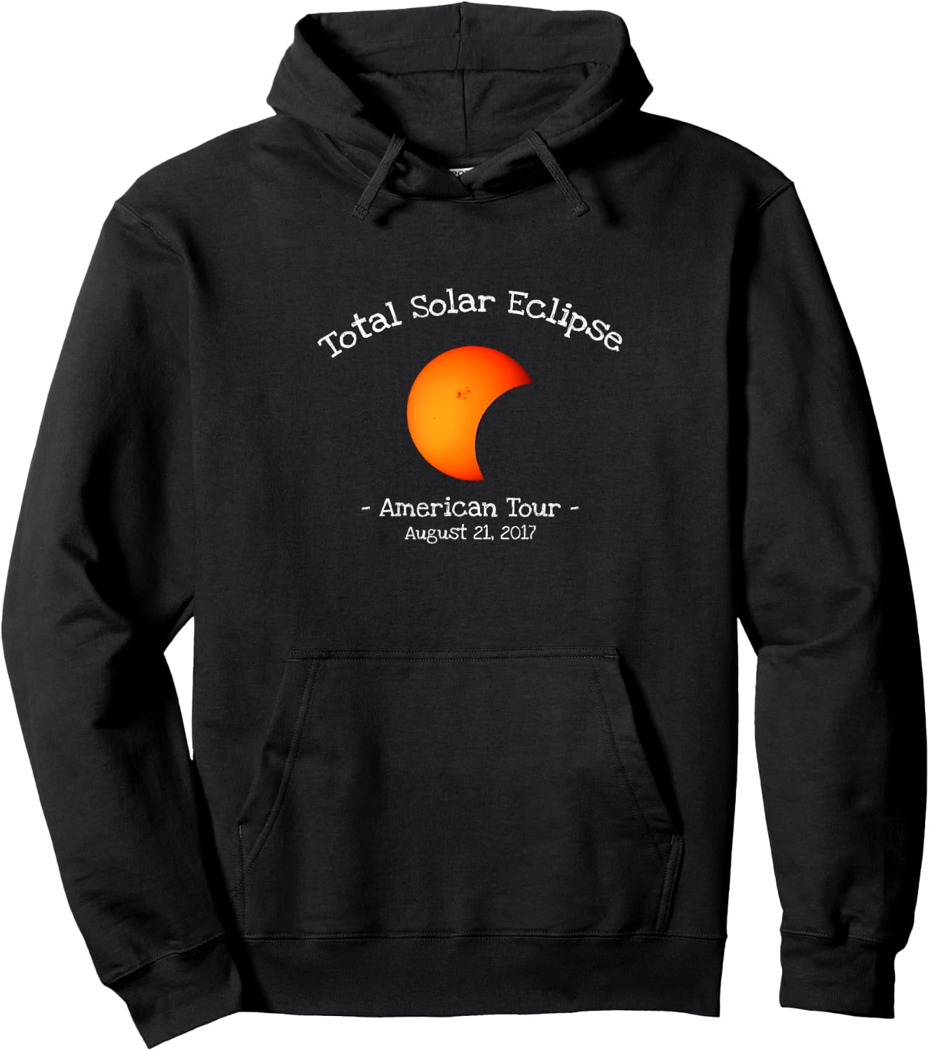 Two-Sided Solar Eclipse 2017 American Tour Shirt Hoodie - Hoodie | Black