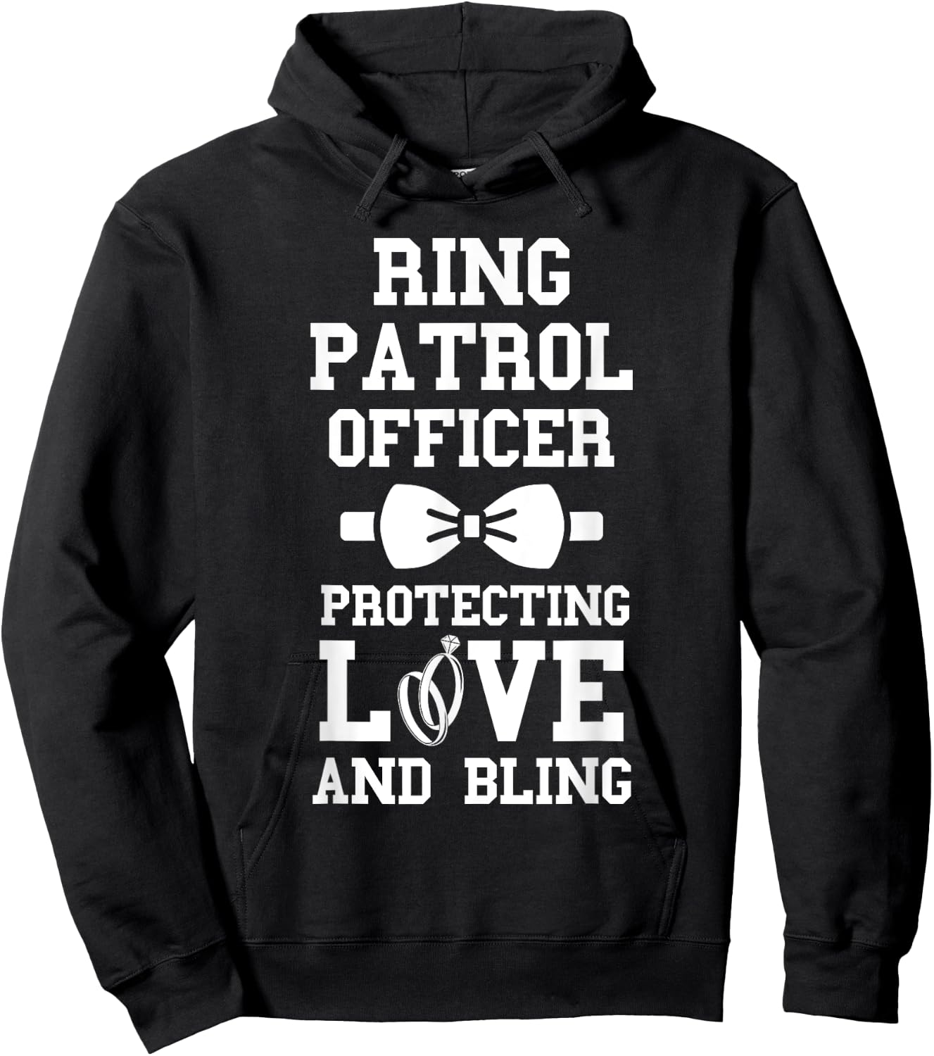 Ring Patrol Officer Wedding Party Ring Bearer Ring Hoodie - Hoodie | Black