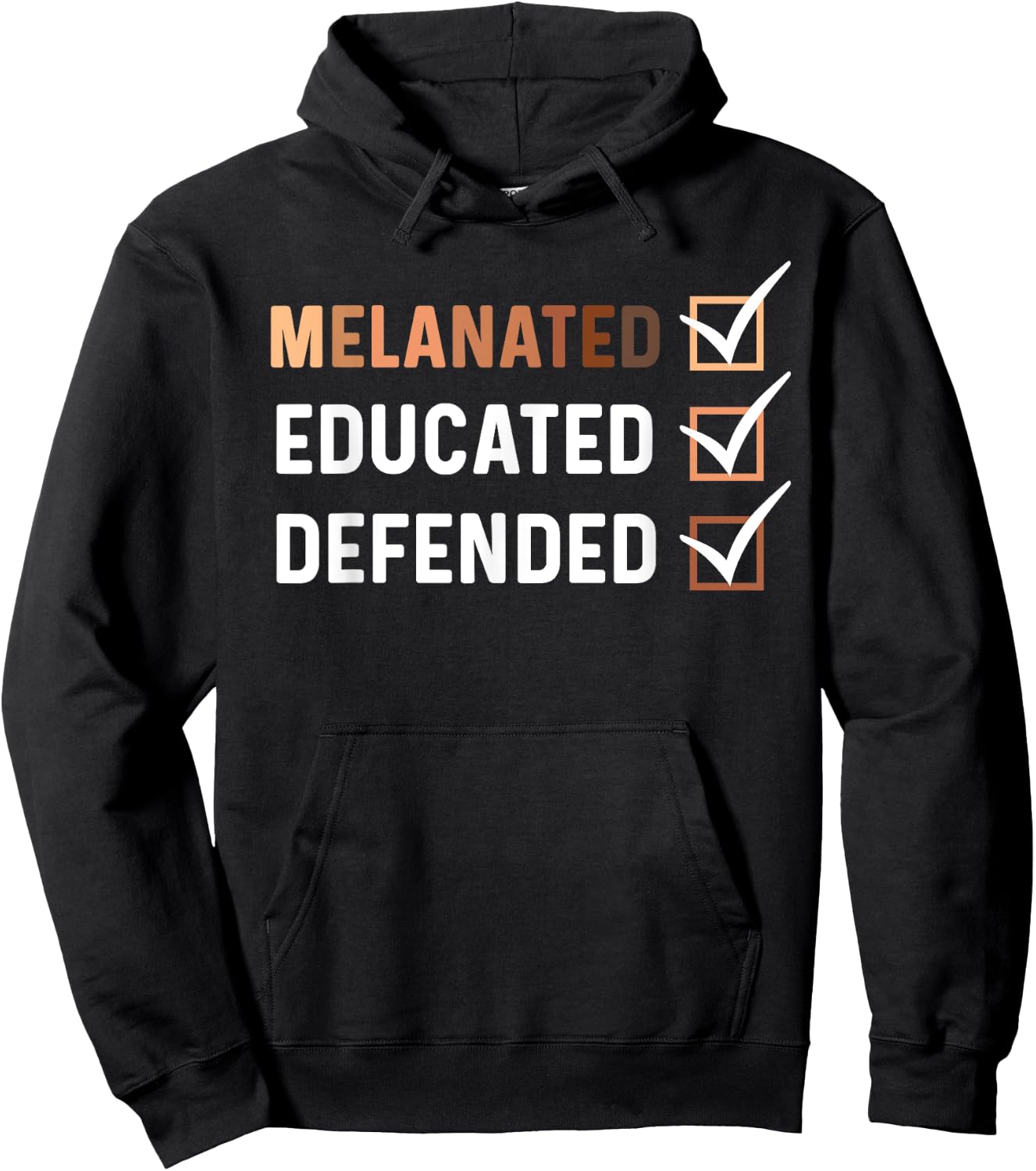 Black PhD Student Thesis Defense Dissertation Melanated PhD Hoodie - Hoodie | Black