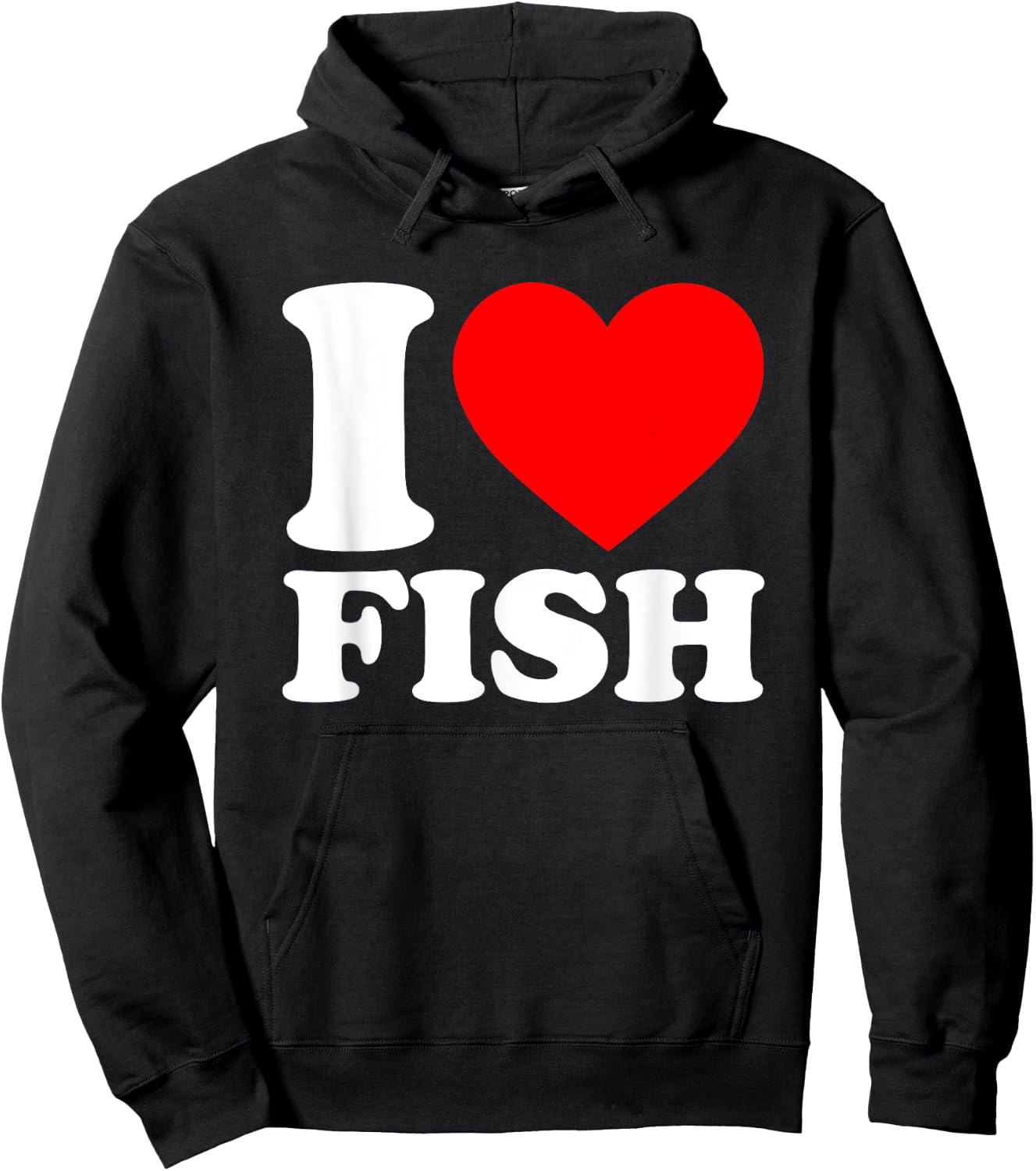I Love Fish, I Heart Fish Hoodie - Hoodie | Black