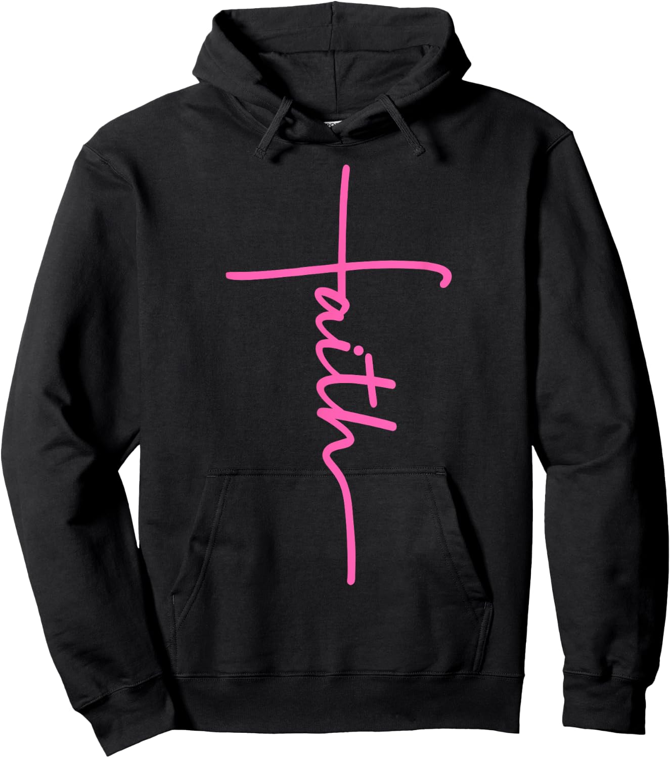 Christian Faith Cross Hot Pink Believers Christians Gift Hoodie - Hoodie | Black