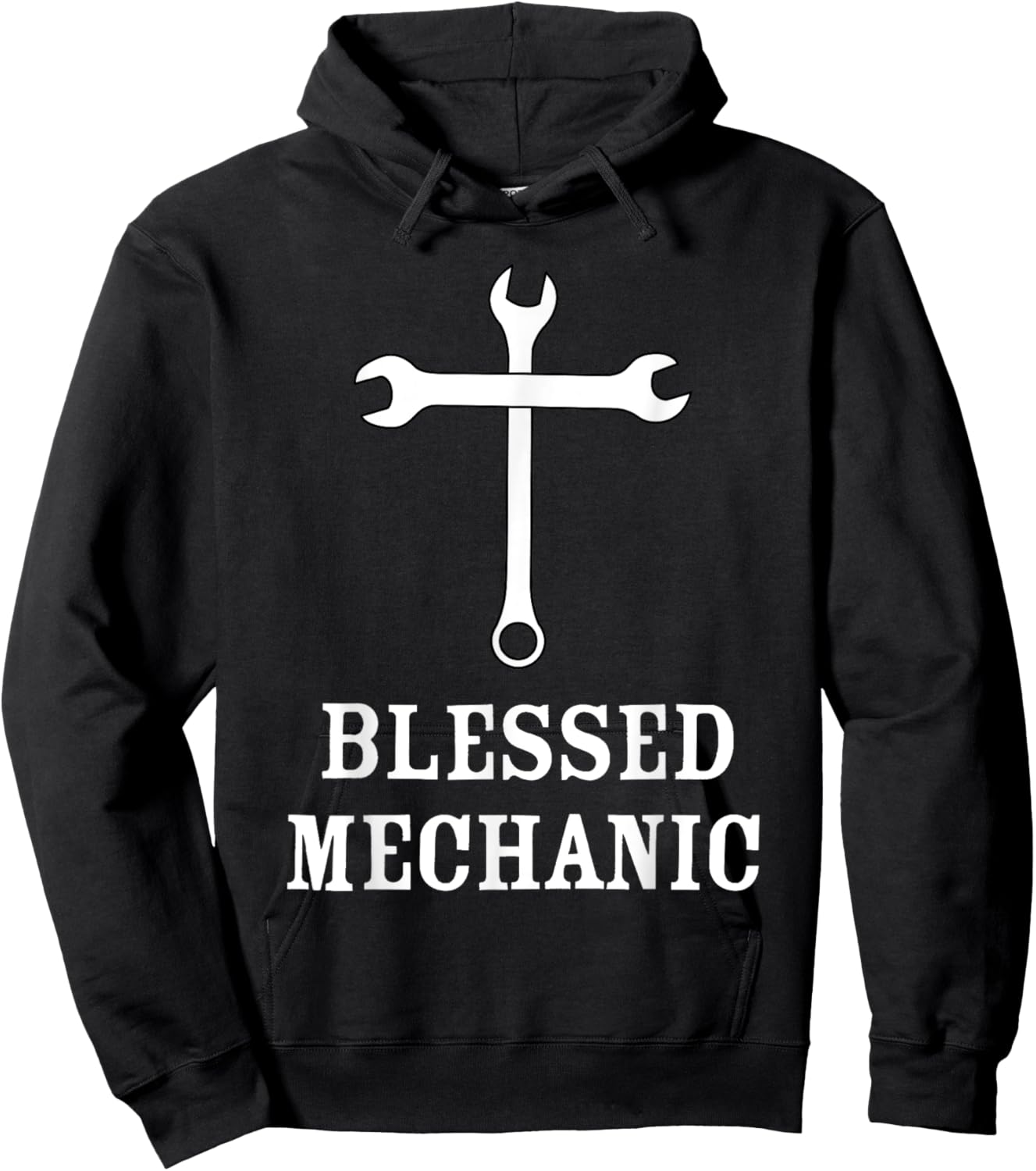 Blessed Mechanic Christian Faith Mechanic Christianity Gift Hoodie - Hoodie | Black