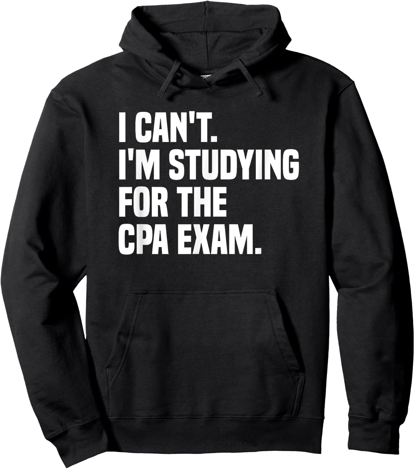 I Can't Studying For CPA Exam Certified Public Accountant Hoodie - Hoodie | Black