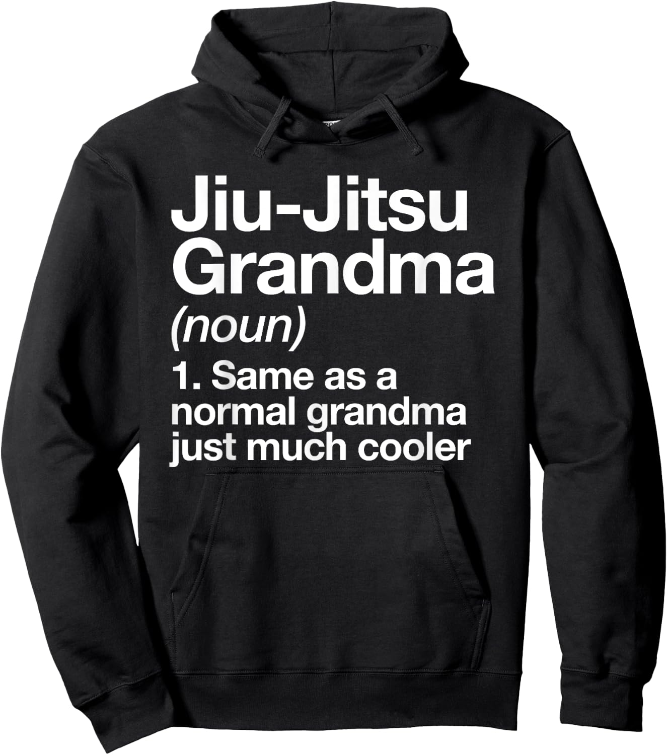 Jiu-Jitsu Grandma Definition Funny Sports Martial Arts Hoodie - Hoodie | Black