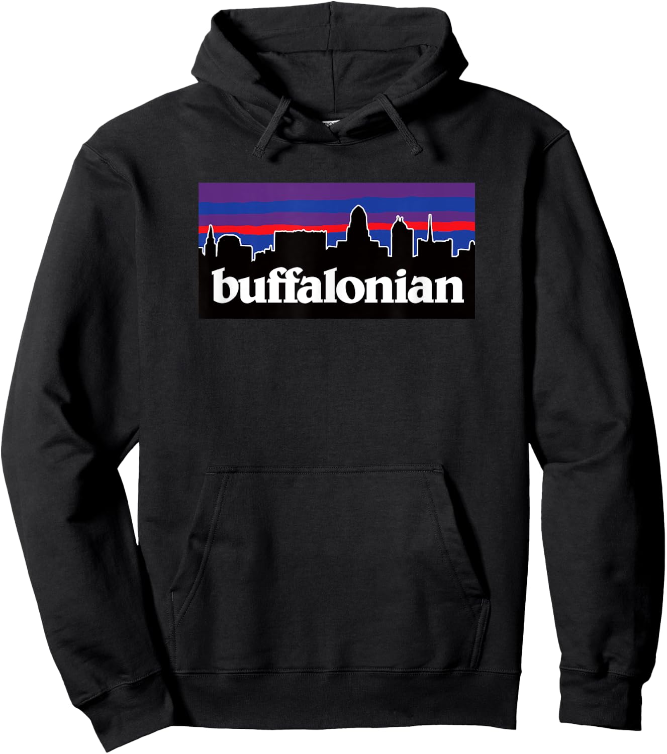 BUFFALONIAN - Buffalo NY skyline new york 716 bflo born home Hoodie - Hoodie | Black