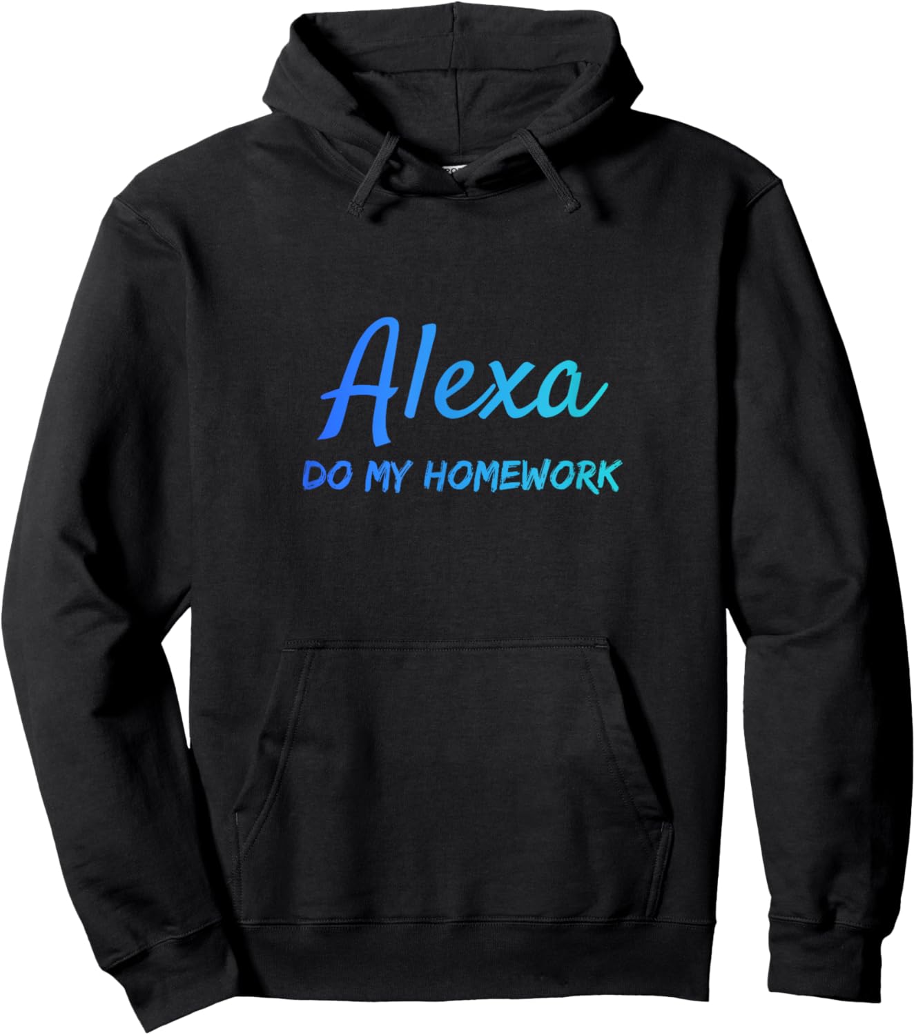 Alexa, Do my Homework Funny Quote Hoodie - Hoodie | Black
