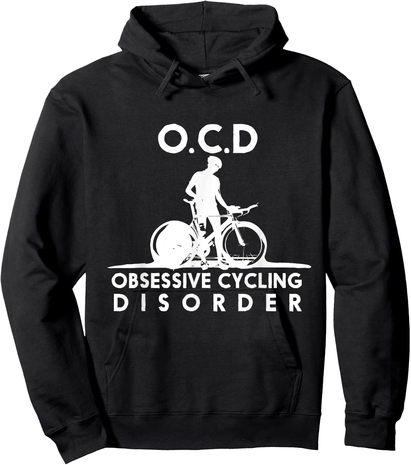 Funny OCD Obsessive Cycling Disorder Cyclist Gift Hoodie - Hoodie | Black